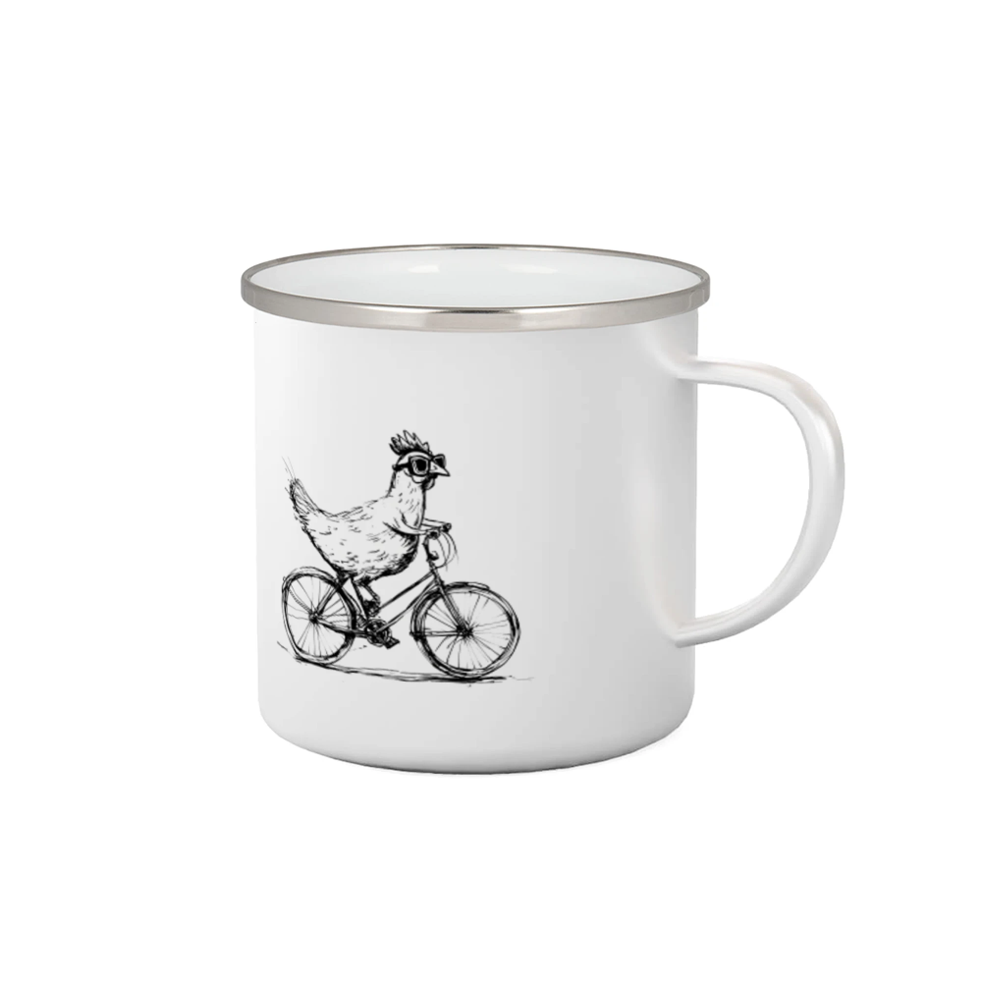 Tričko ako darček pre cyklistu - Sliepka na bicykli - Plecháčik