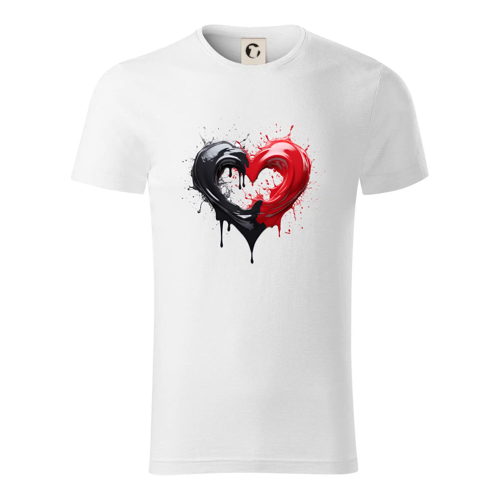 Motívy štátnych vlajok - Srdce rozprsknuté - Farby Čiernej Hory - Tričko z organickej bavlny