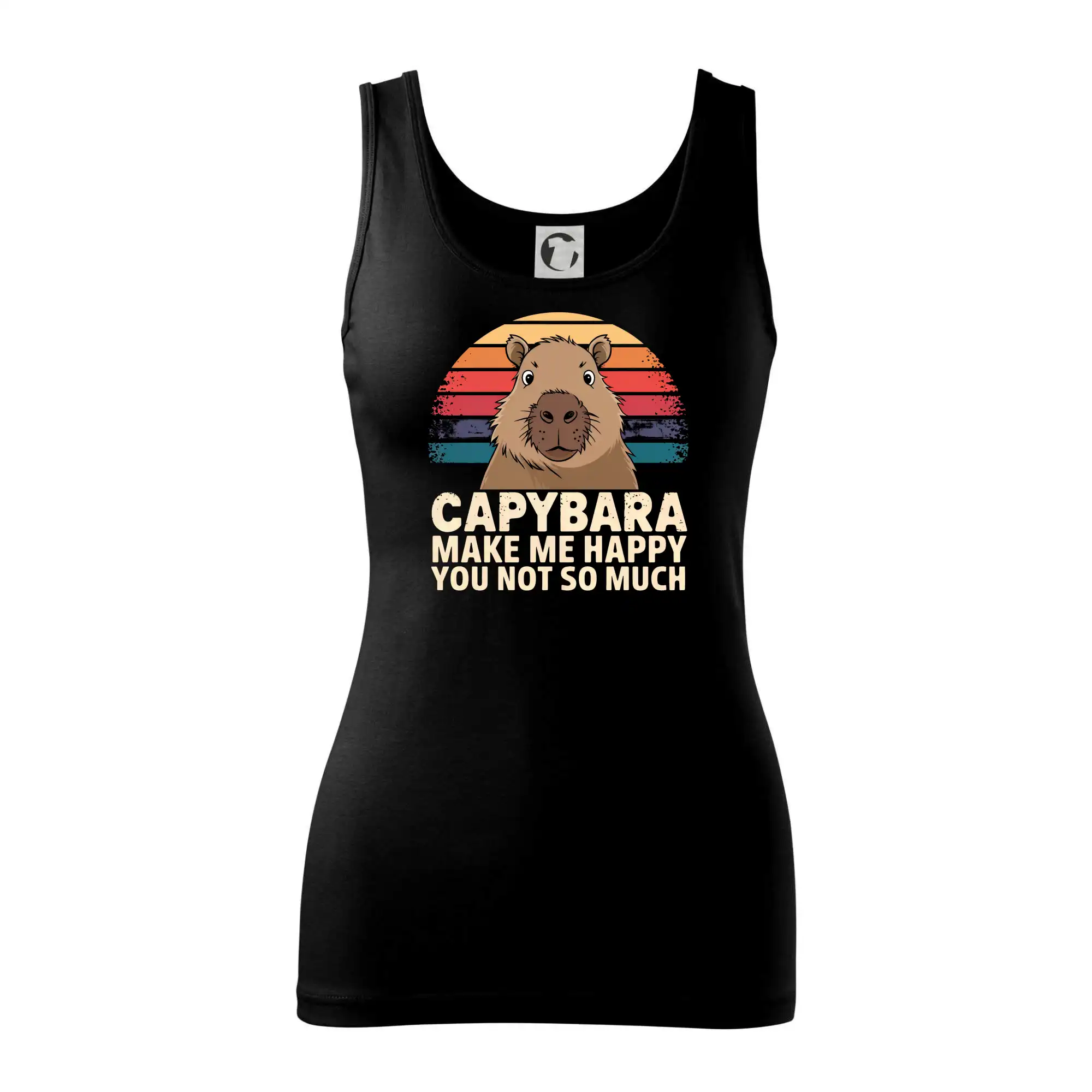 Tričká so zvieratami - Capybara Make Me Happy You Not So Much - Dámske tielko