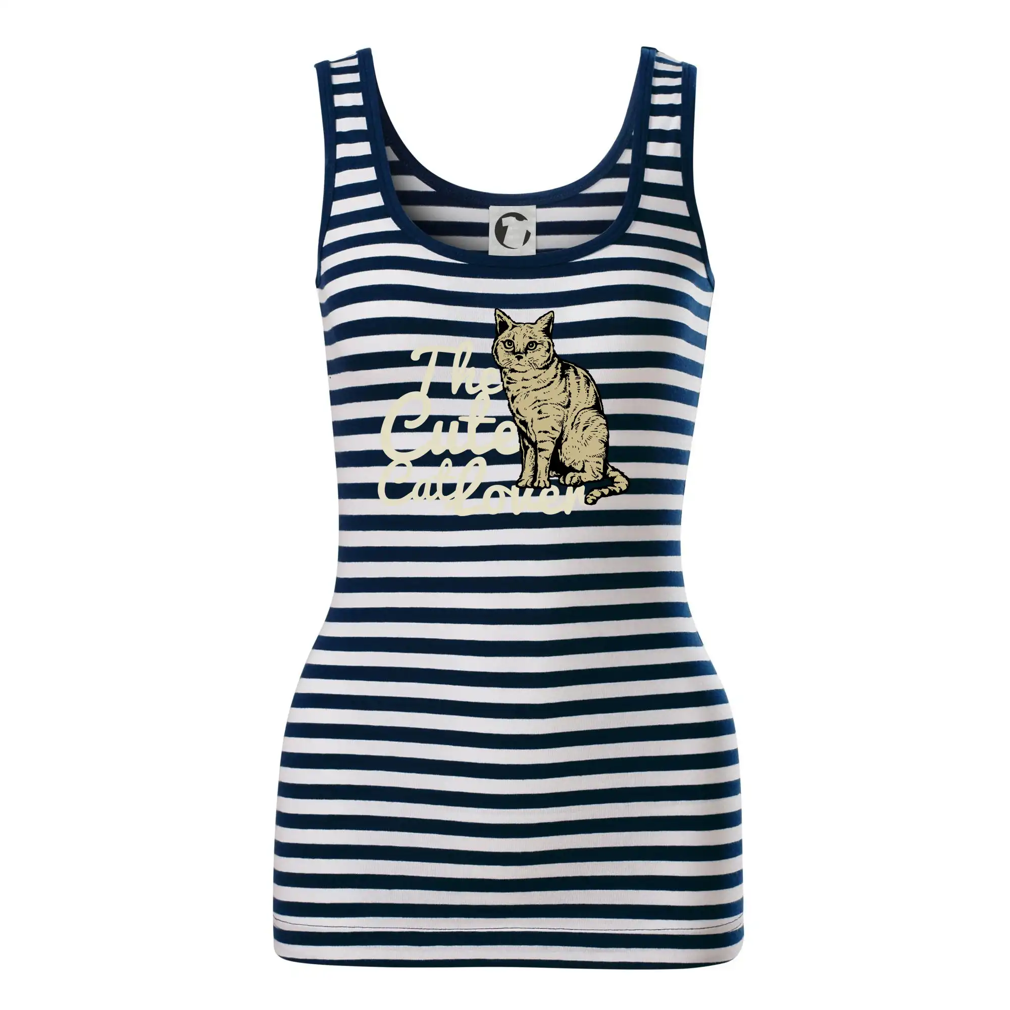 Vtipná tričká s mačkou - The cute cat lover - Sailor tielko na vodu