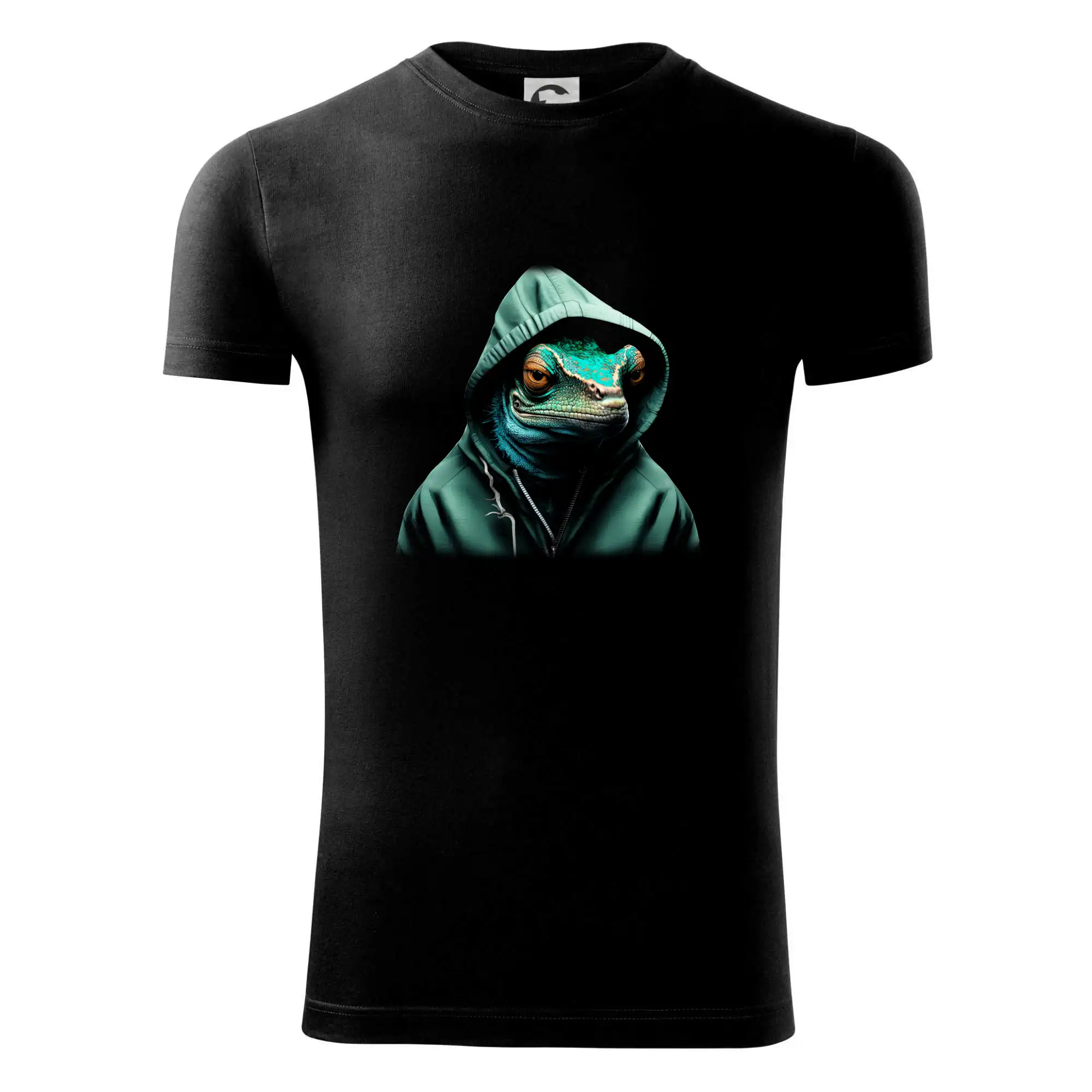 Tričká so zvieratami - Chameleon v mikině - Viper FIT - Pánske zúžené tričko