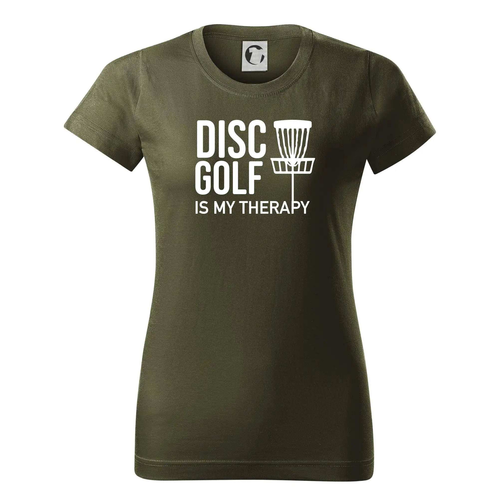 Disc golf is my therapy - Dámske tričko basic - ľahko voľnejšie a dlhšie