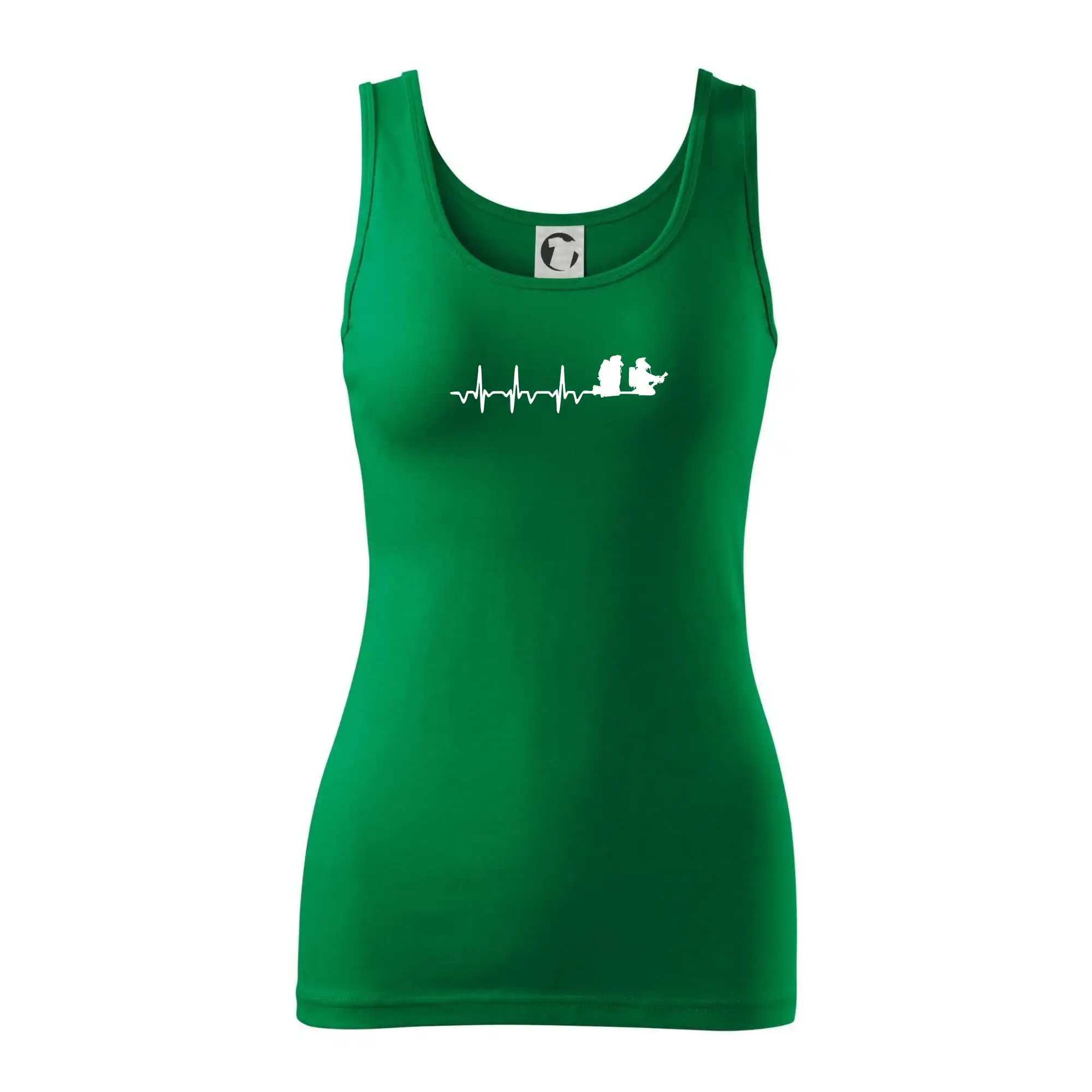 Originálne tričká pre hasičov - EKG hasiči - Dámske tielko