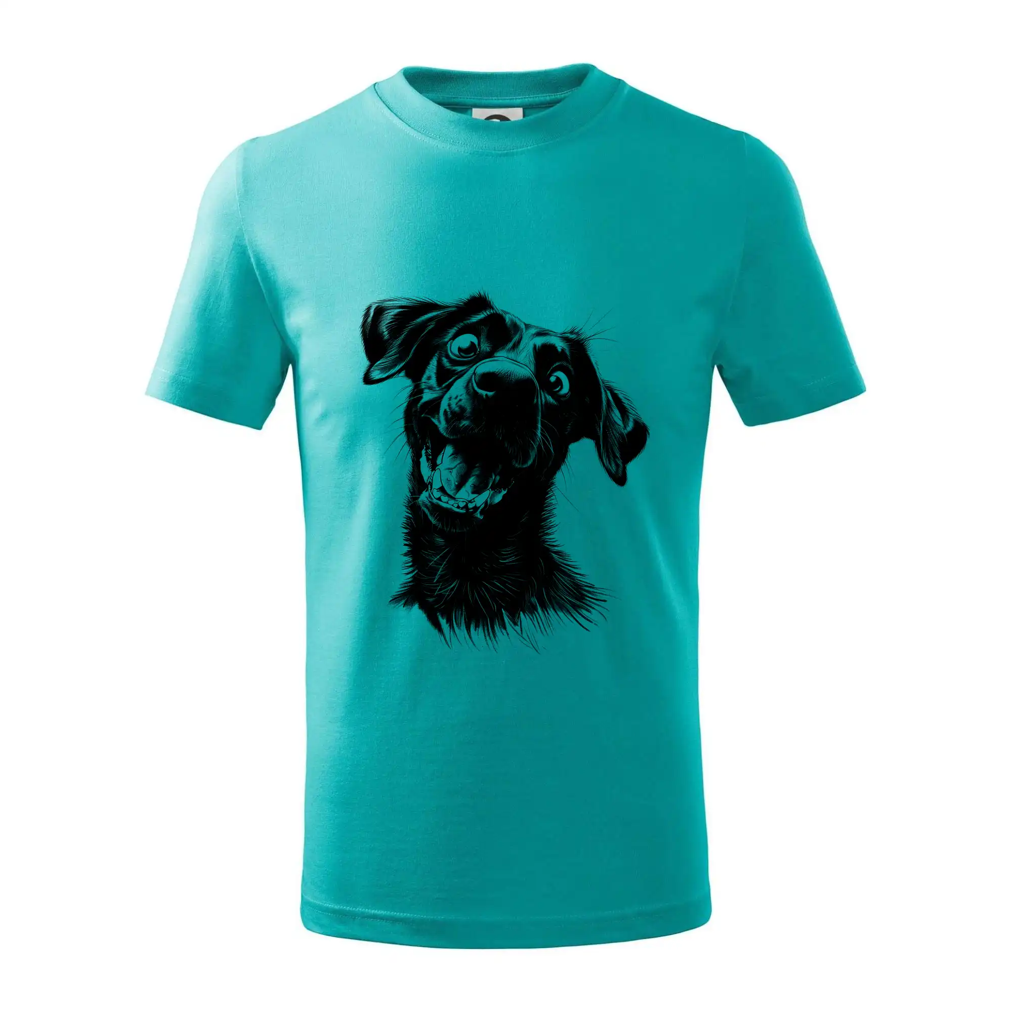 Čiernobiela karikatúra Labrador tmavý