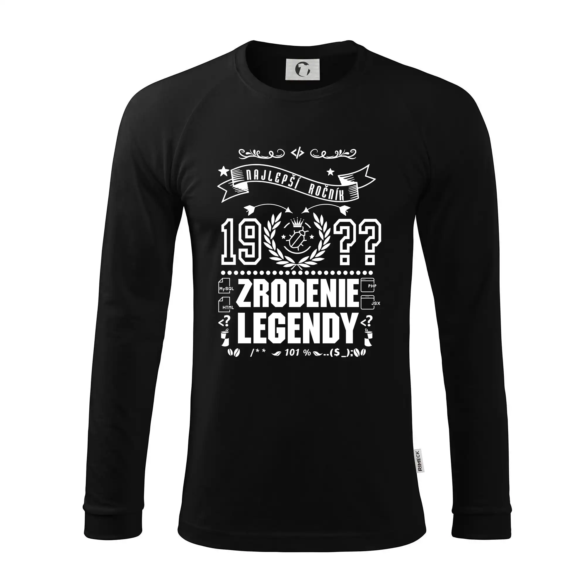 Trička Zrodenie legendy - Zrodenie legendy pre programátora - Pánske tričko s dlhým rukávom LS130