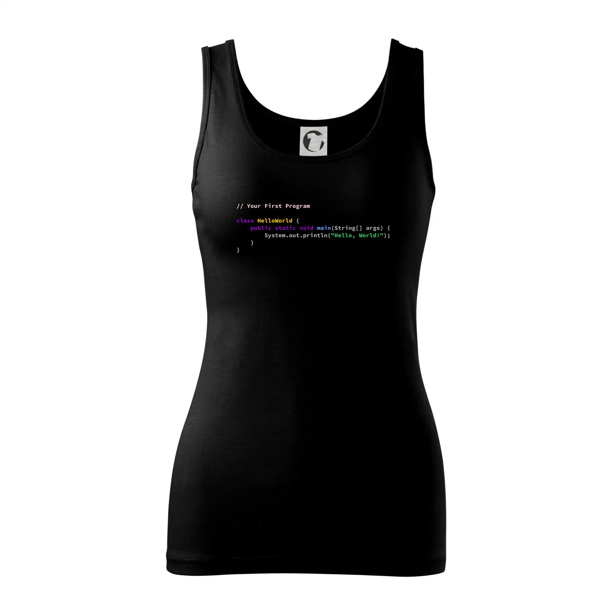 Tričká pre ajťákov - Hello world Java - Dámske tielko