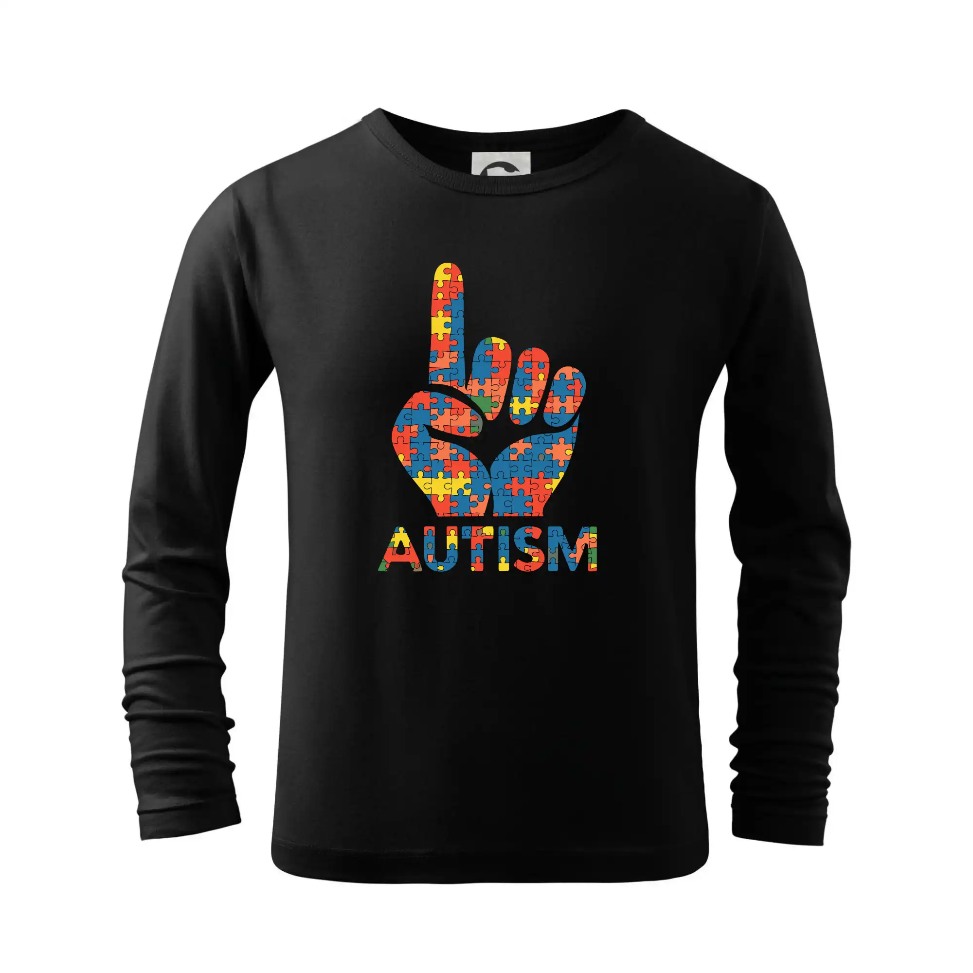 Tričká a mikiny pre autistov - Autism ruka - Tričko detské Long Sleeve