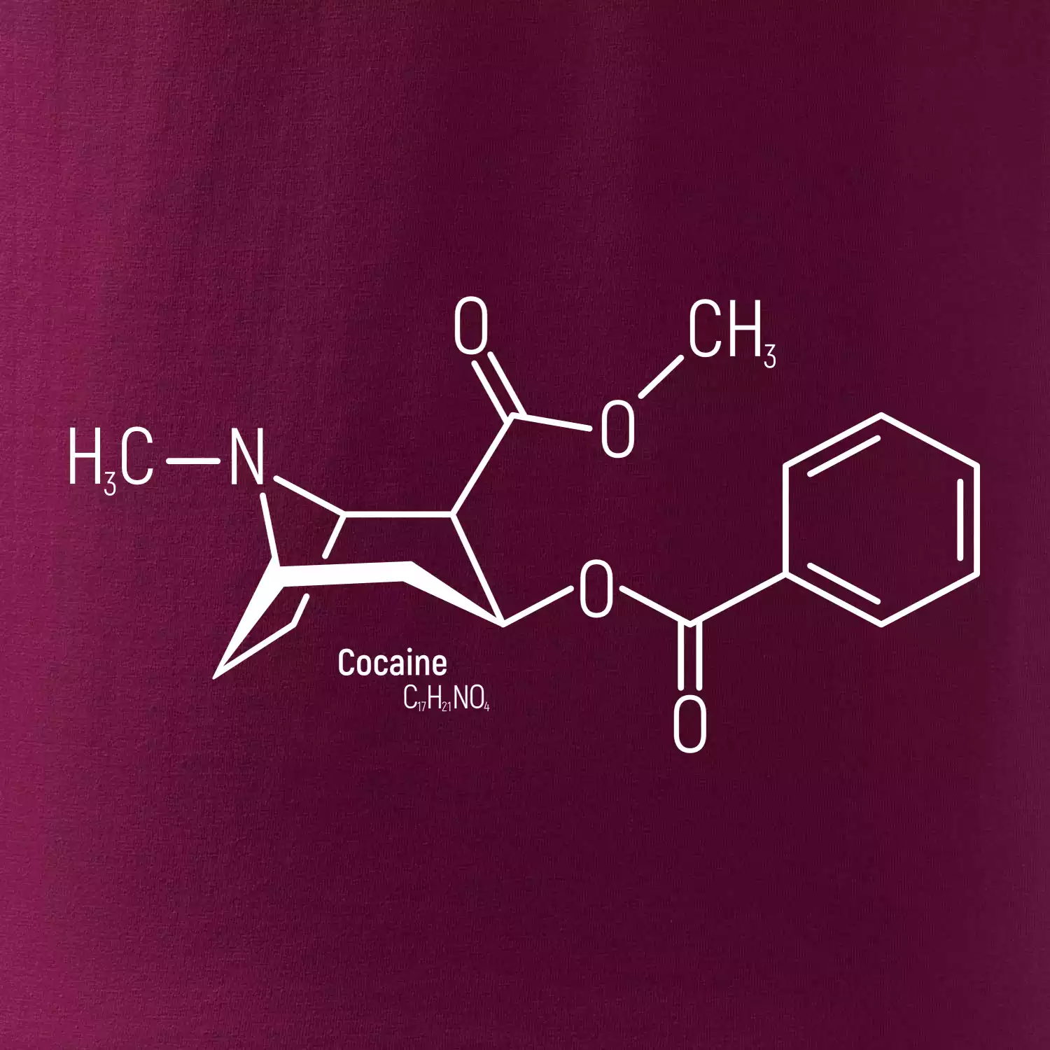 Molekulární struktura Cocaine Kokain