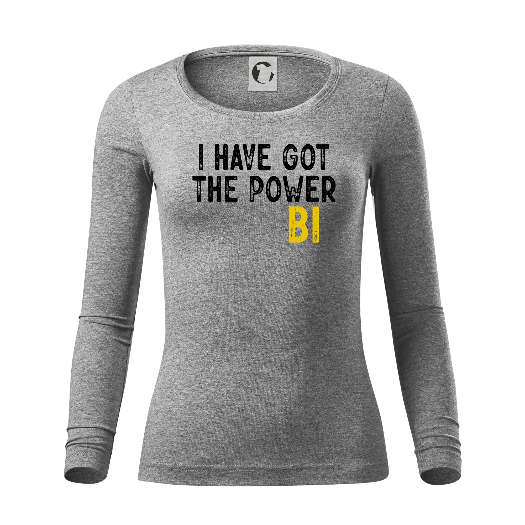 Tričká pre ajťákov - I have got the power bi - Dámske tričko FIT-T LS - zužené