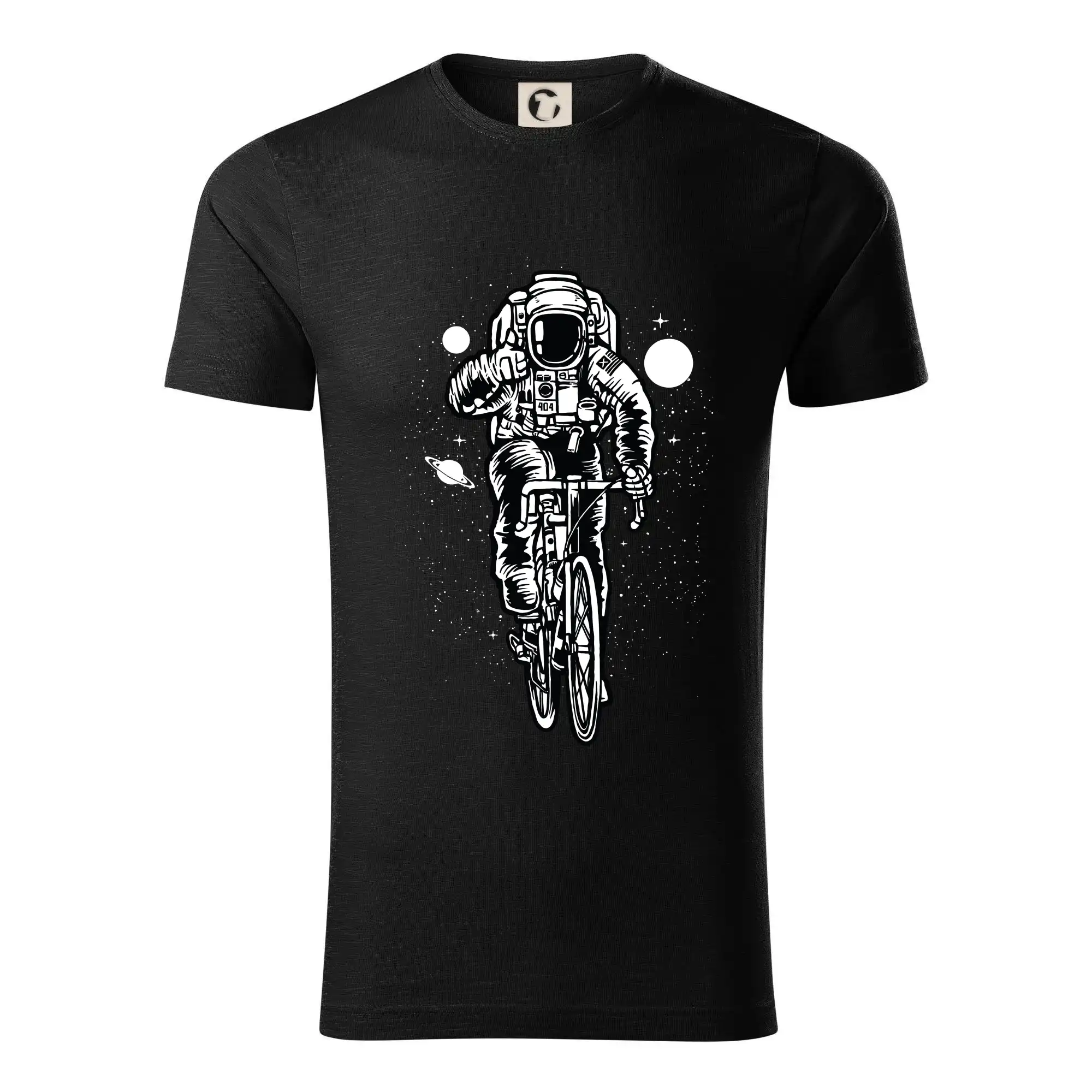 Tričko ako darček pre cyklistu - Astronaut Bicycle - Tričko z organickej bavlny
