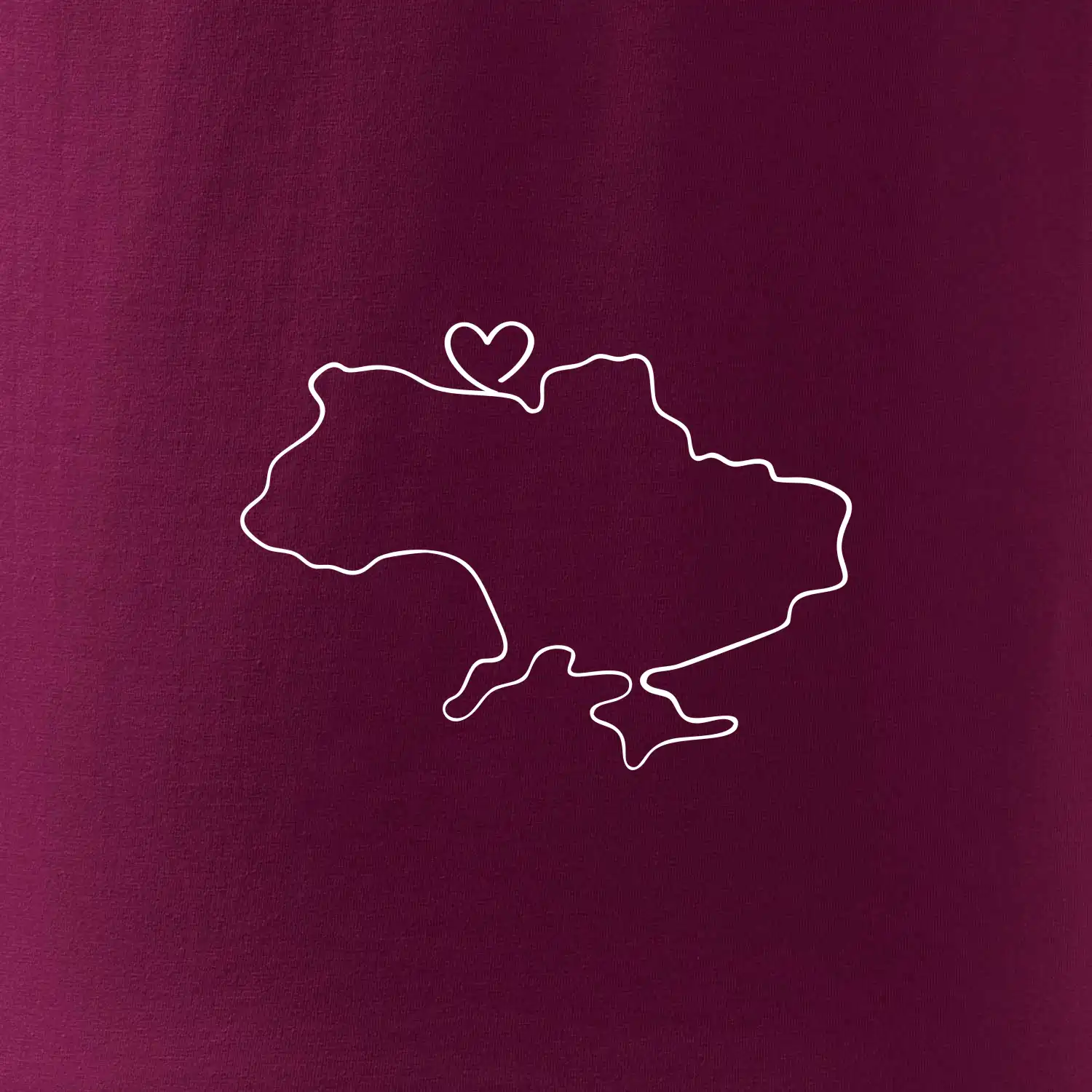 Mapa Ukrajiny - srdce