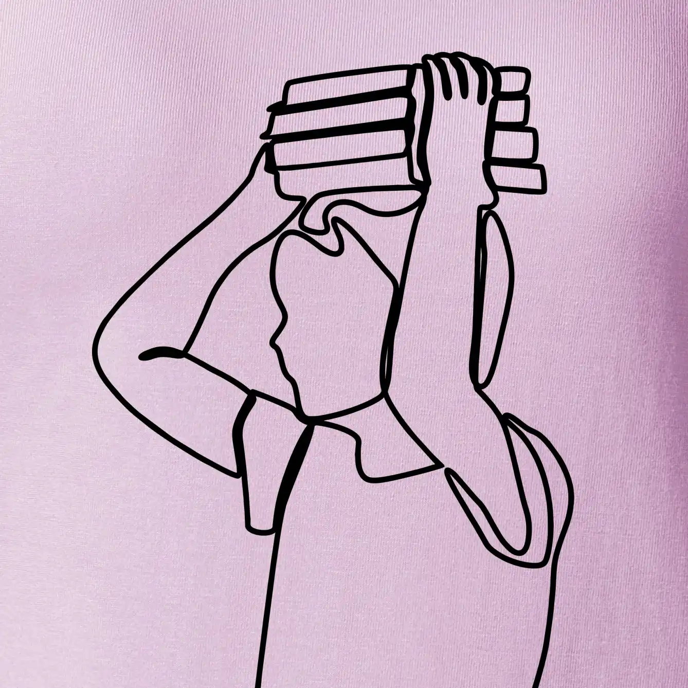 Student a kniha jedním tahem