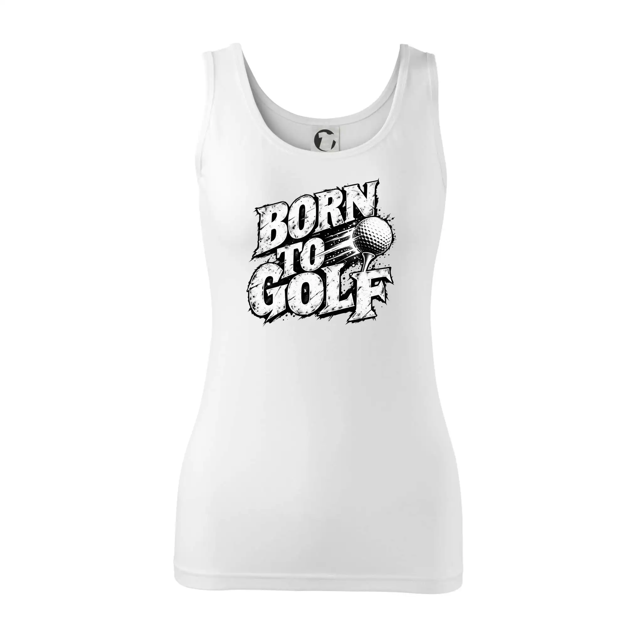 Born to golf černobílý drsný potisk