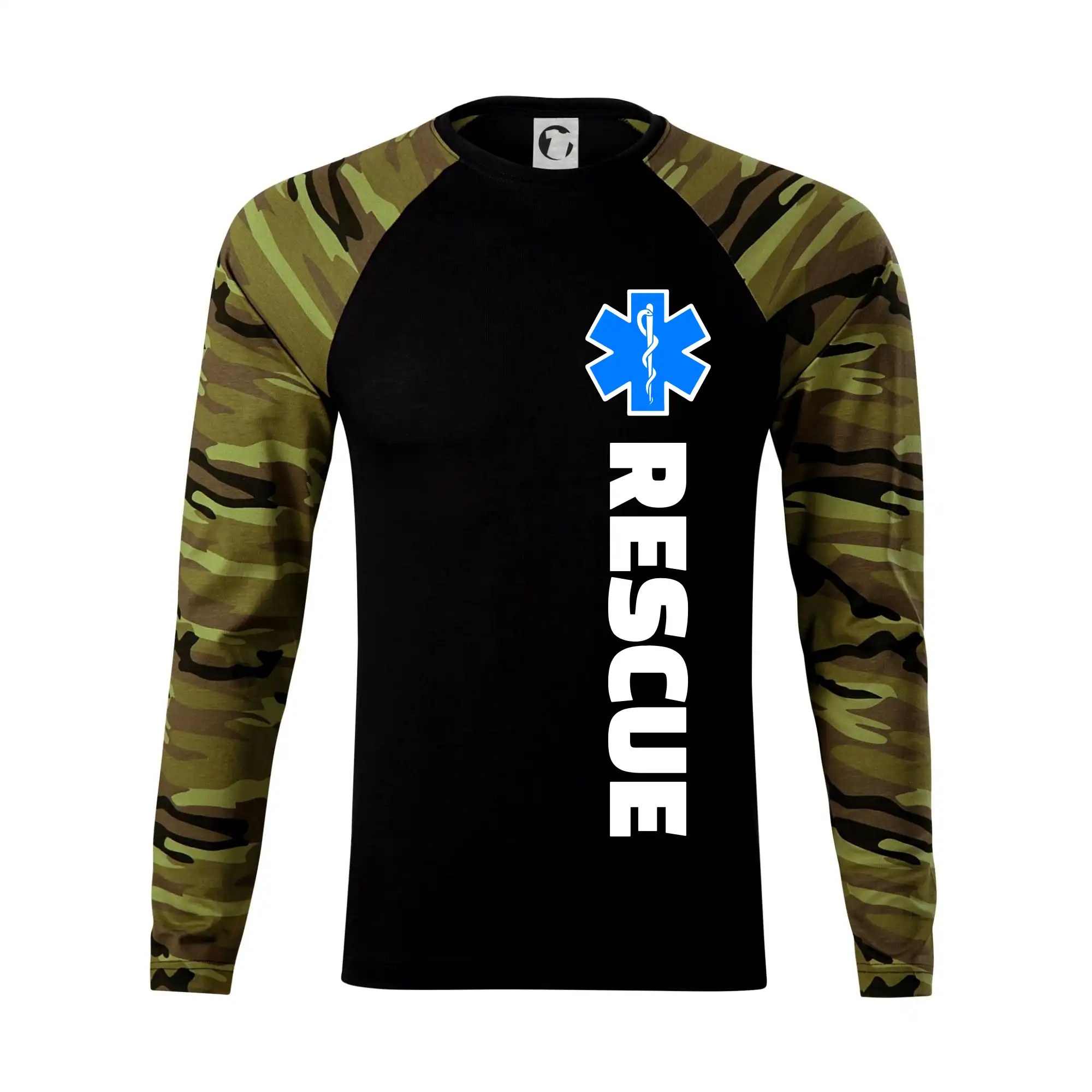 Tričká a mikiny pre záchranárov a lekárov - Kvalitné oblečenie pre zdravotníkov - Rescue - pre záchranárov - Camouflage LS