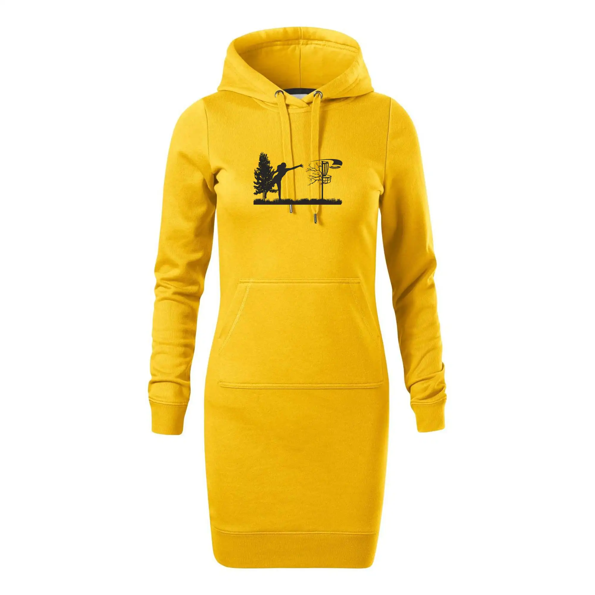 Disc golf - žena černý obrázek