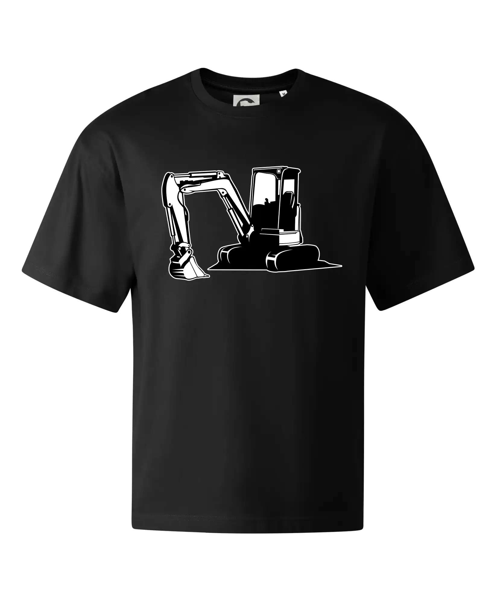 Bagr bez nápisu černobílý