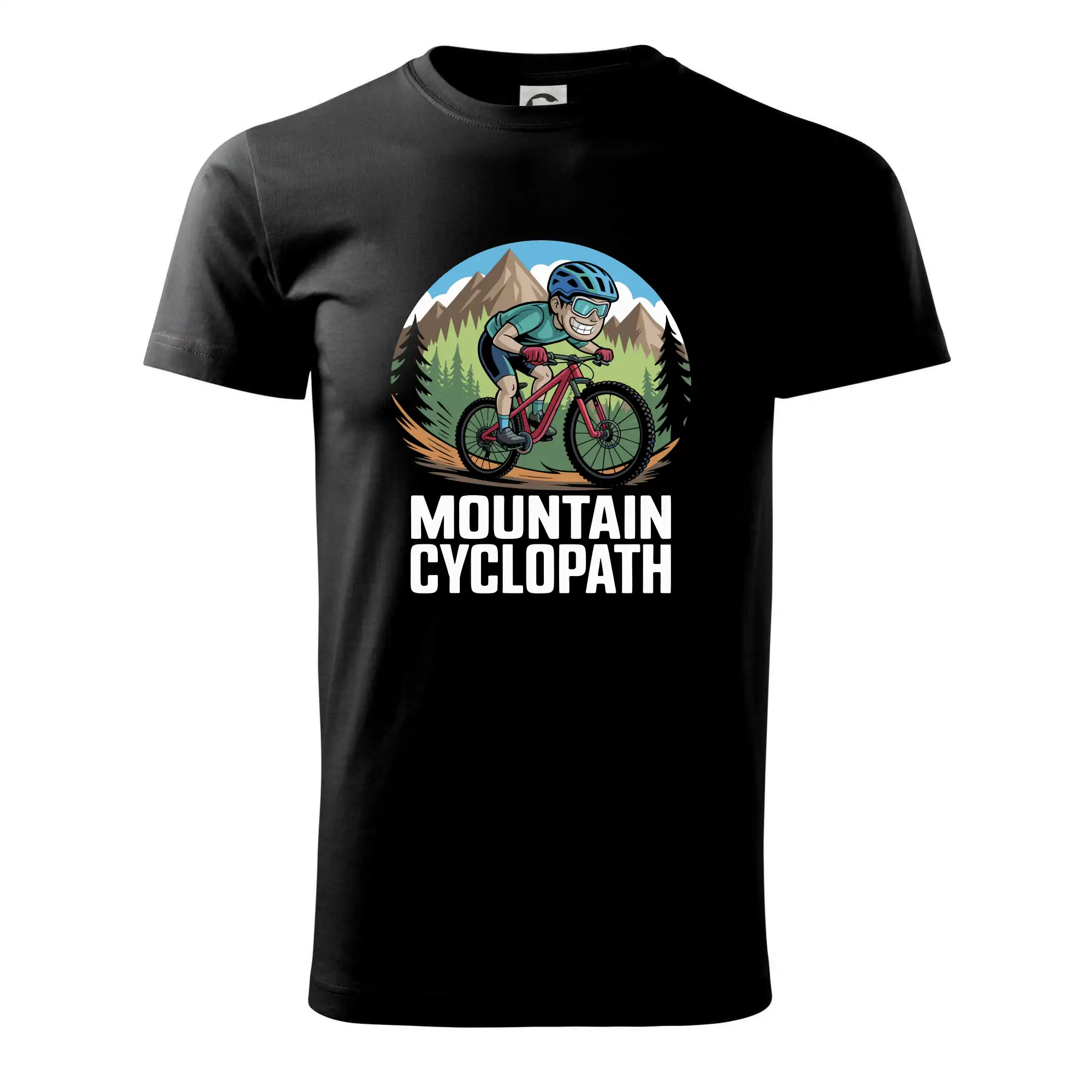 Tričko ako darček pre cyklistu - Mountain cyclopat bez fúzov - Klasické pánske tričko vyššej gramáže