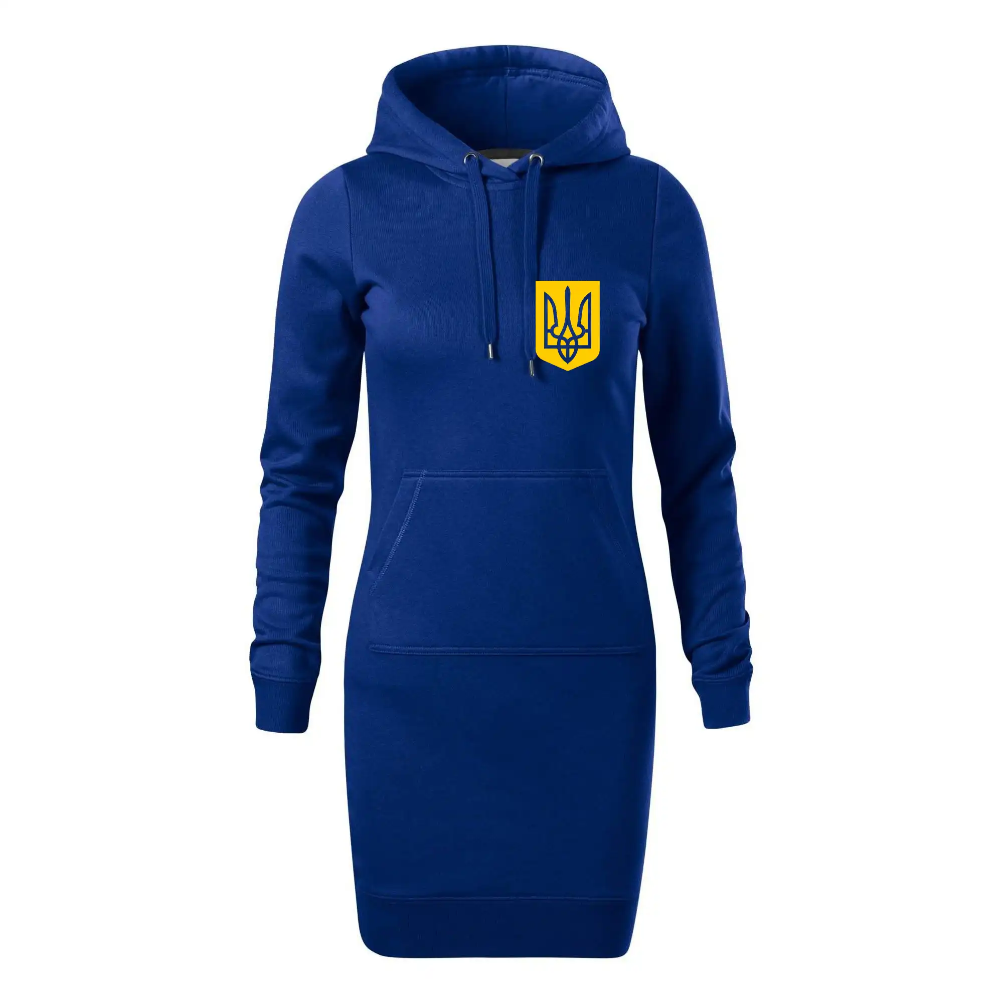 Tričká s vlajkou ukrajiny - Ukrajina - Dres modrý - Dámska mikina dlhá Snap