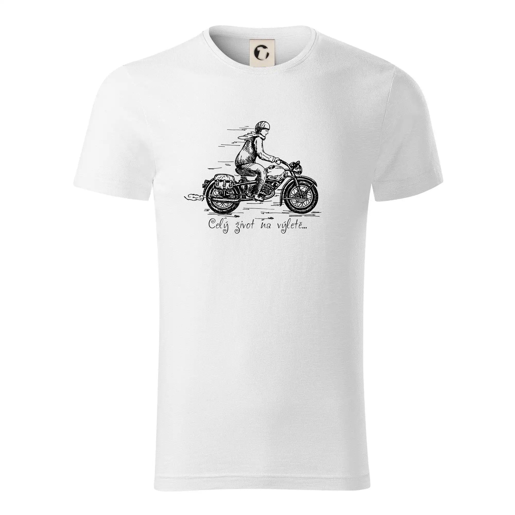 Chopper triko - Celý život na výletě - motorka - Tričko z organickej bavlny