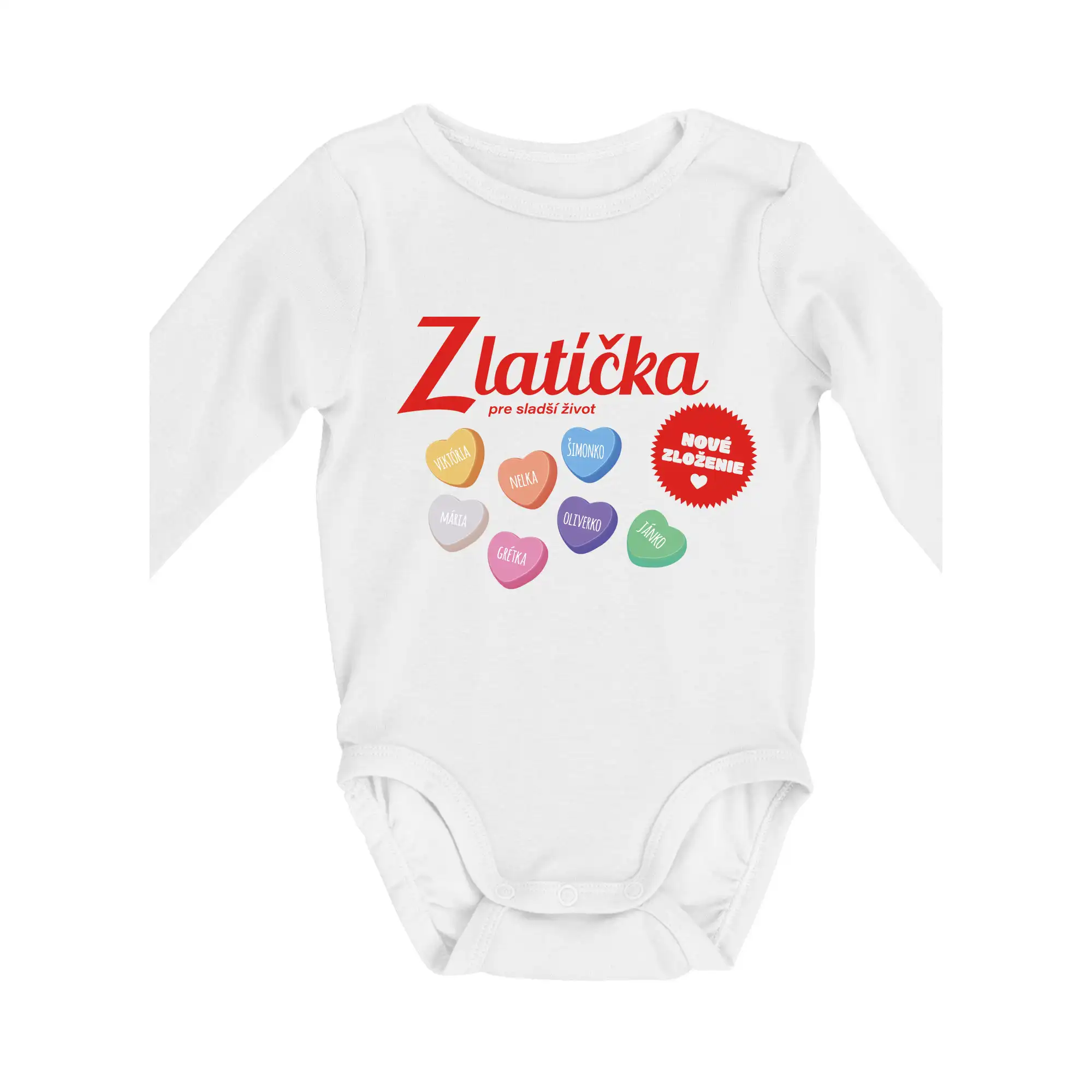 Rodinné tričká - Zlatíčka deti - Body dojčenské s dlhým rukávom