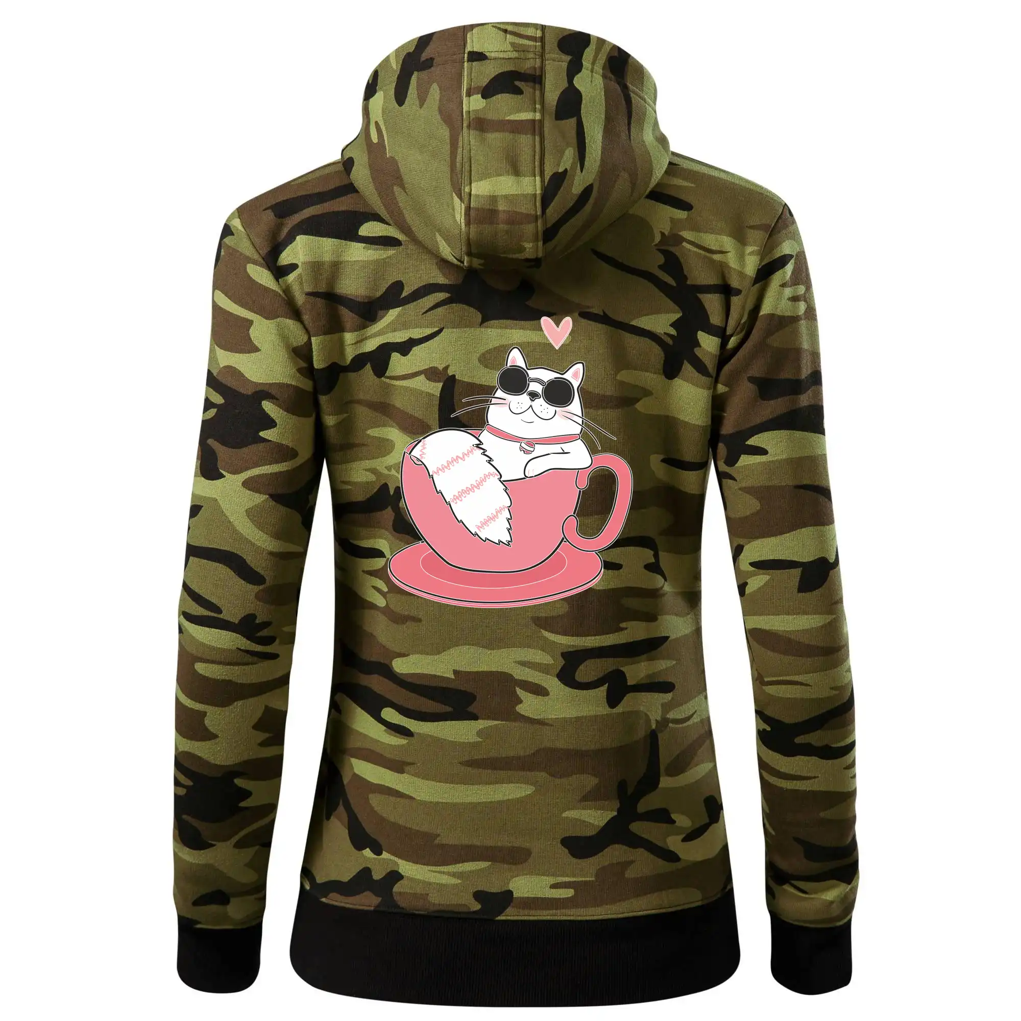 Hustá kočka v hrníčku