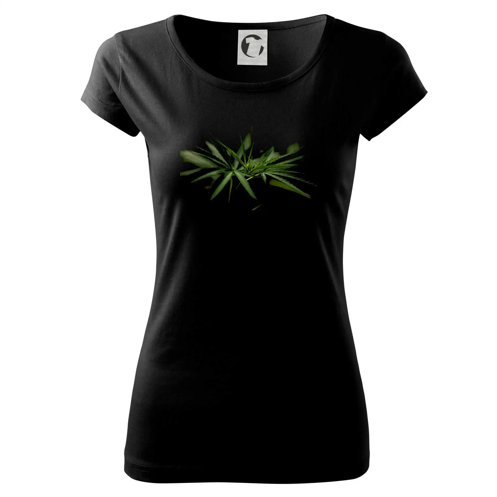 Tričká pre pohodový ľudí - Ganja listy - makro - Dámske tričko Pure