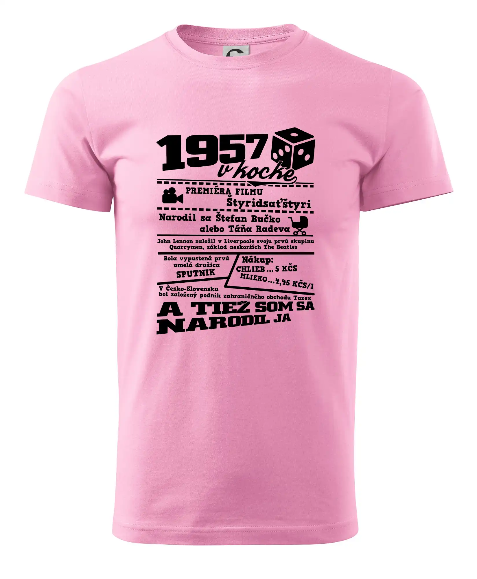 1957 v kocke - Pánske tričko nižšej gramáže