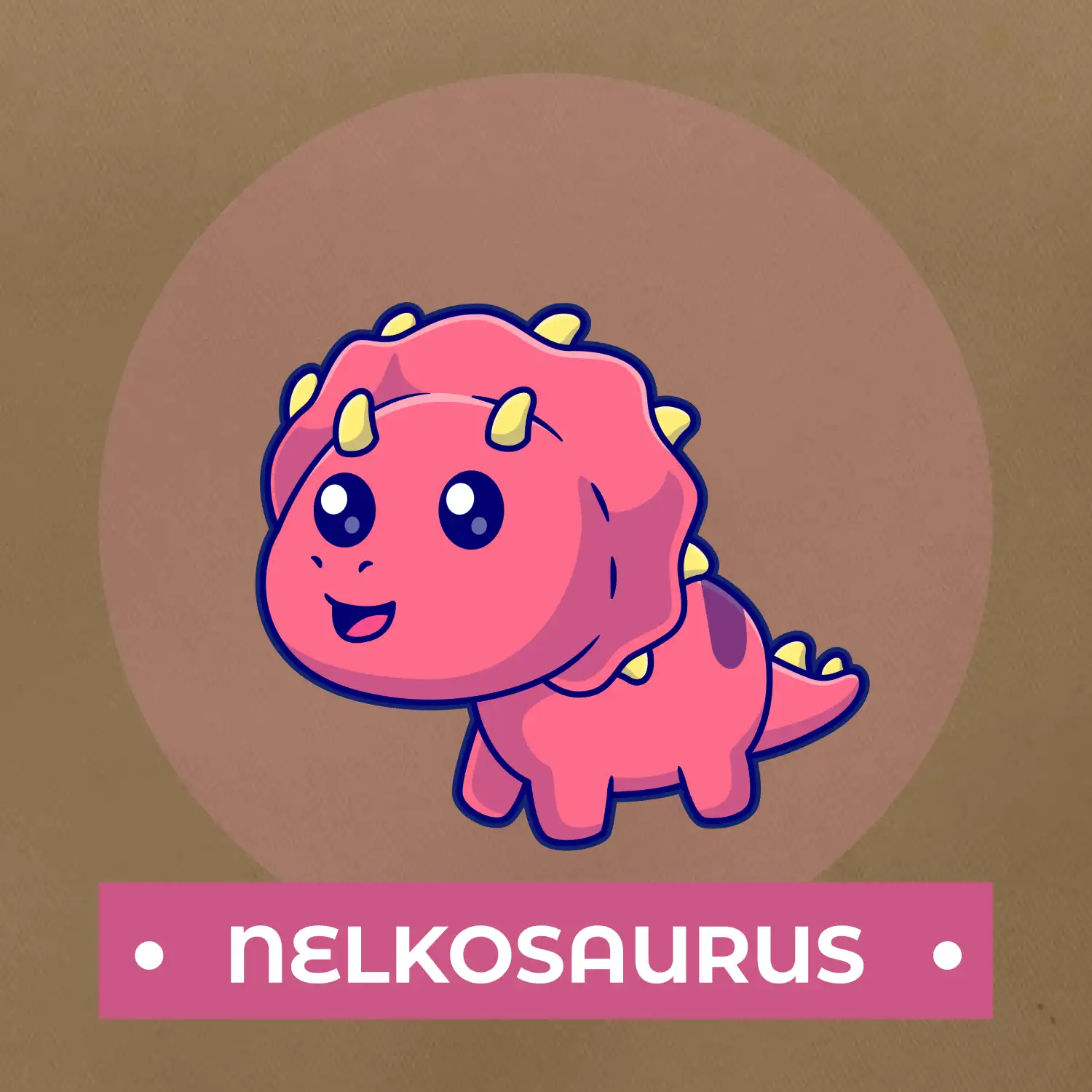 Dinosaurie mená - růžový dinosaurus SK