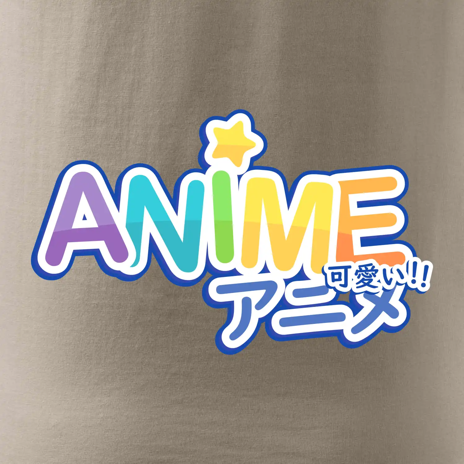 Anime nápis duhový