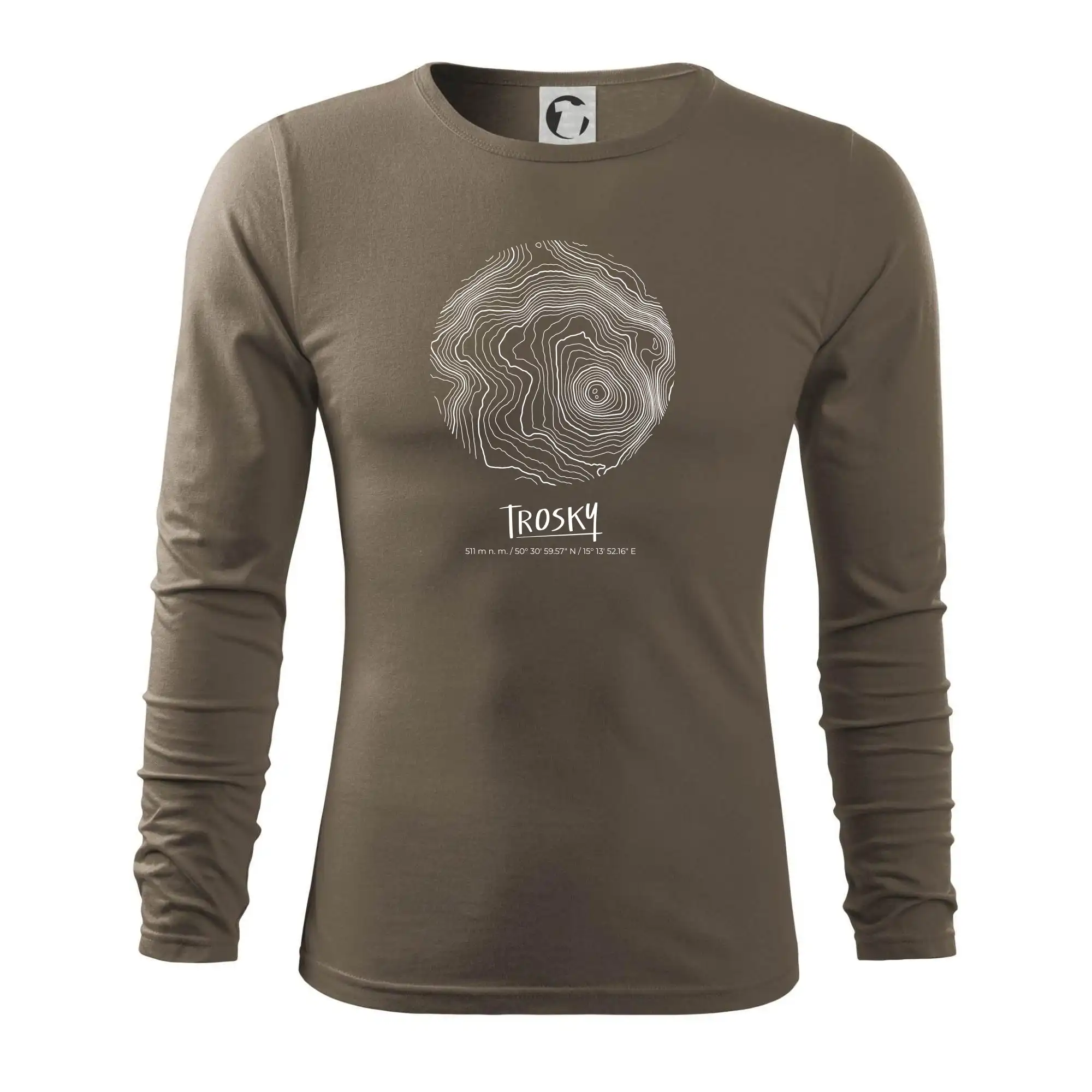 Trosky - vrstevnice v kruhu