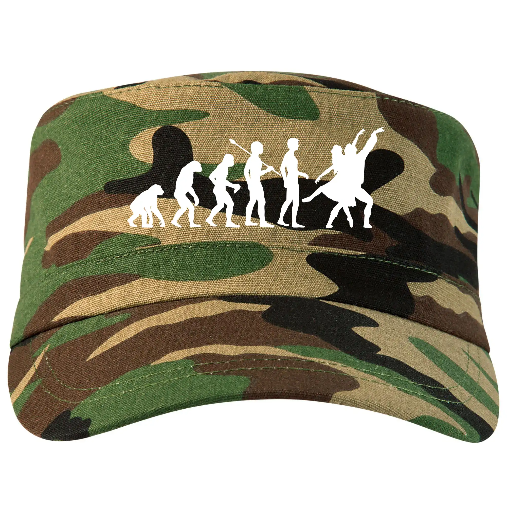 Evolúcia tanec - tancujúca dvojica - Šiltovka CAMO