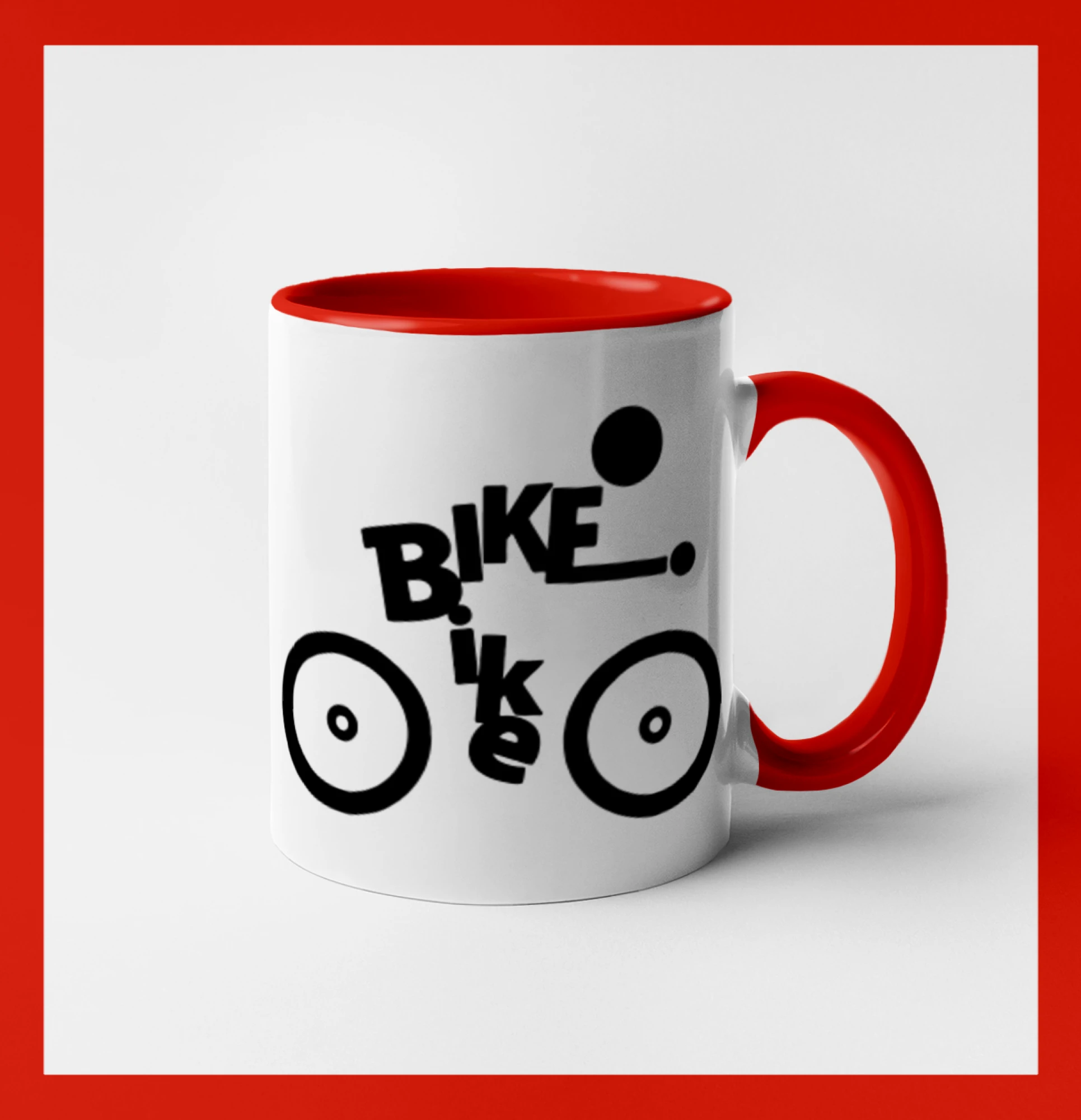 Tričko ako darček pre cyklistu - Bike nápis postava - Hrnček 