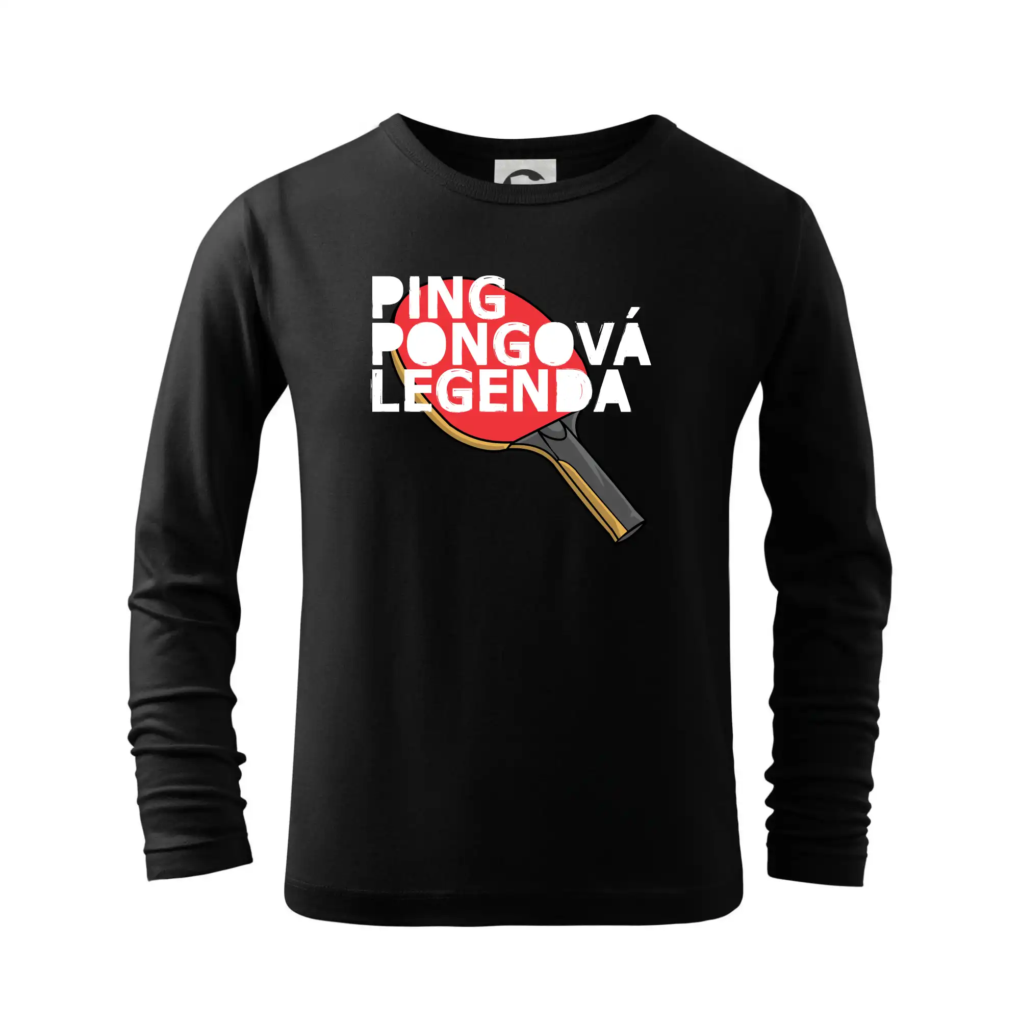 Vtipné tričká na stolný tenis - Ping Pongová legenda - Tričko detské Long Sleeve