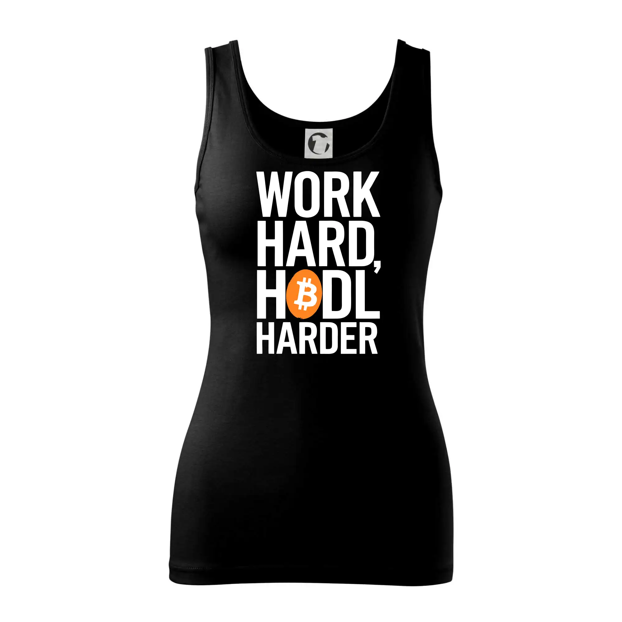 Velký nápis Work Hard, HODL Harder - Dámske tielko