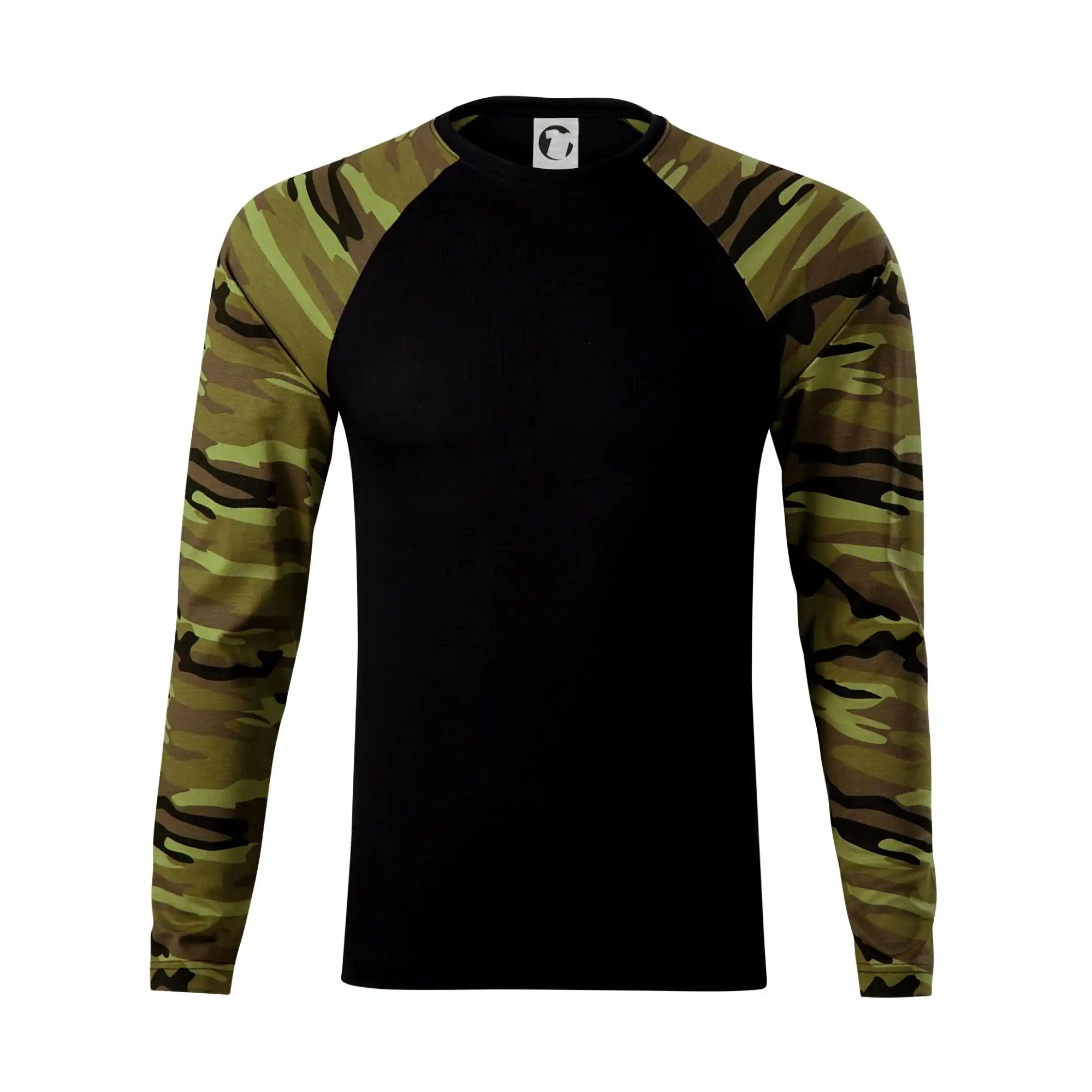 MyShirt tričká - Čierne tričko - Camouflage LS