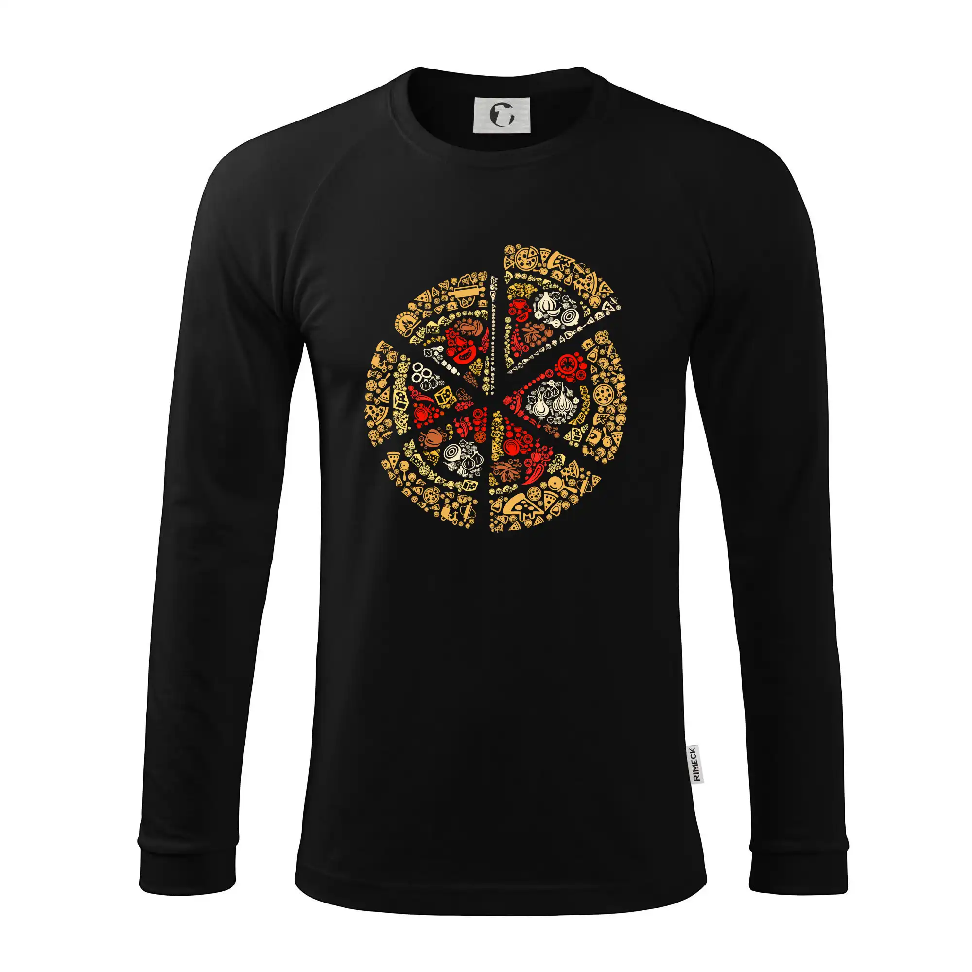 Pizza icons - Pánske tričko s dlhým rukávom LS130