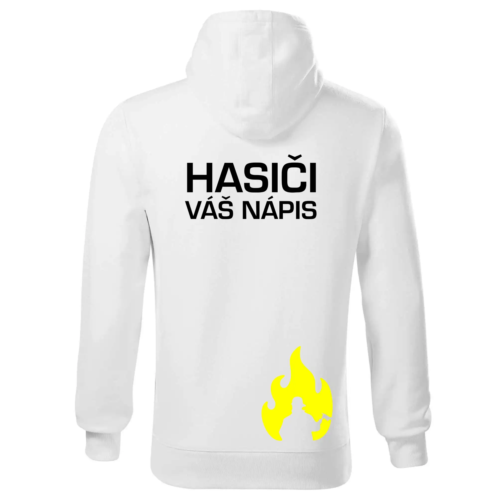 Hasič stojaci - nápis hasiči - Veľký nápis na chrbte