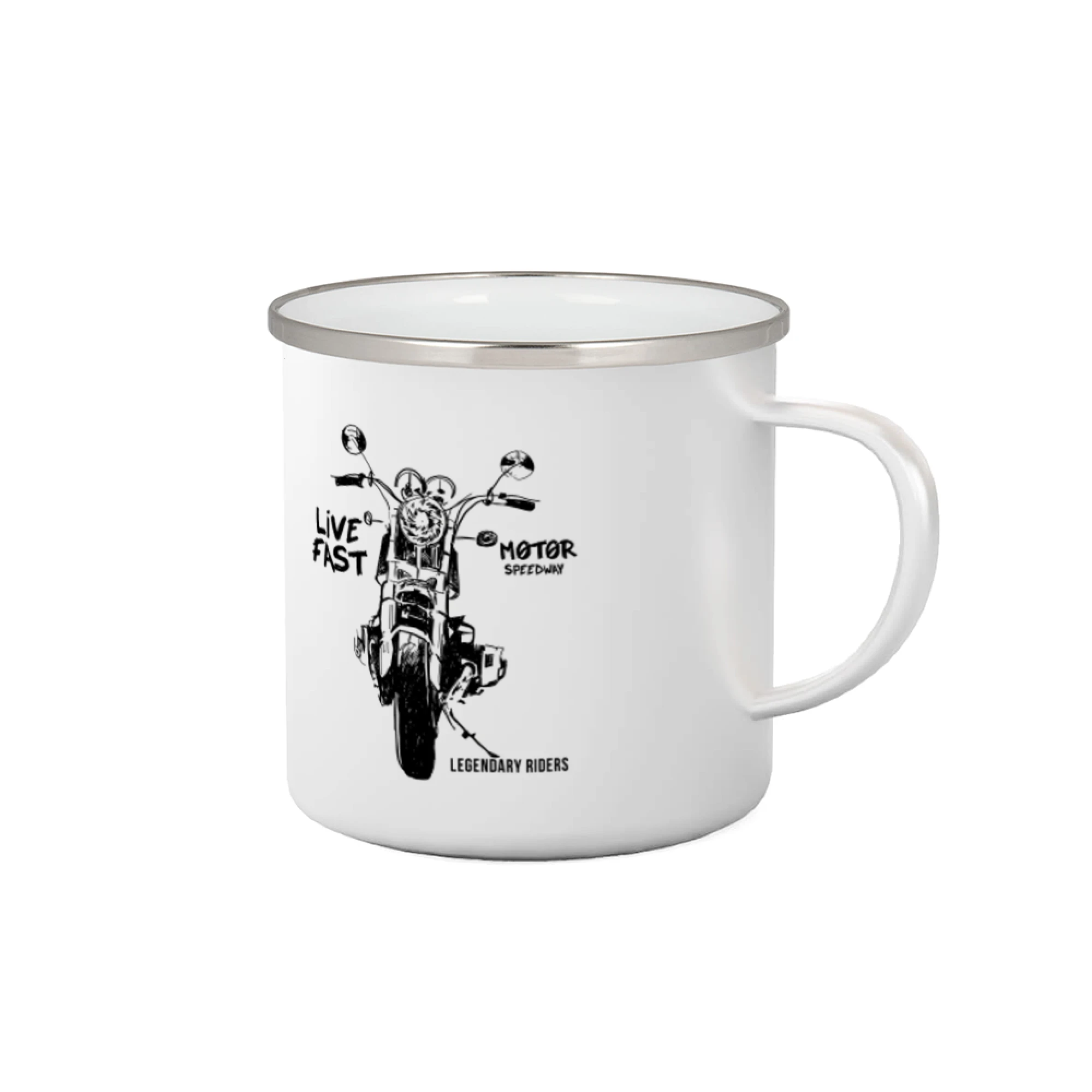 Tričká pre motorkárov¨ - Motorka kresba live fast - Plecháčik