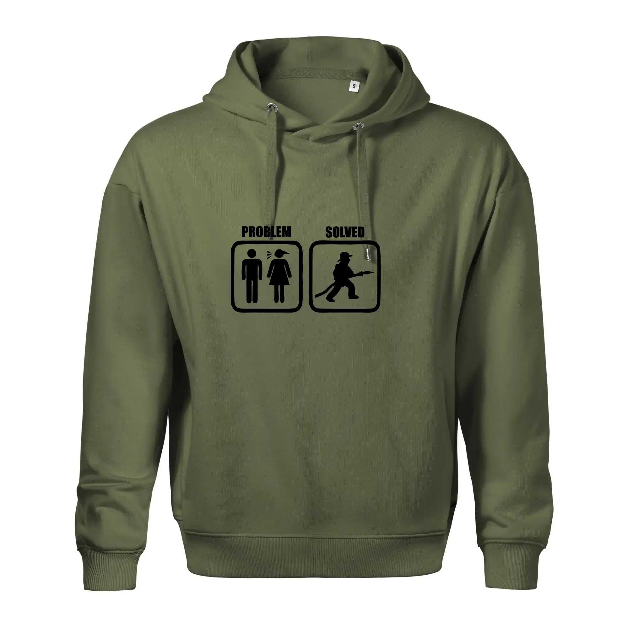 Tričká Problem Solved - Problém hasič - Oversized mikina pánska Moon - kratšia + širšia