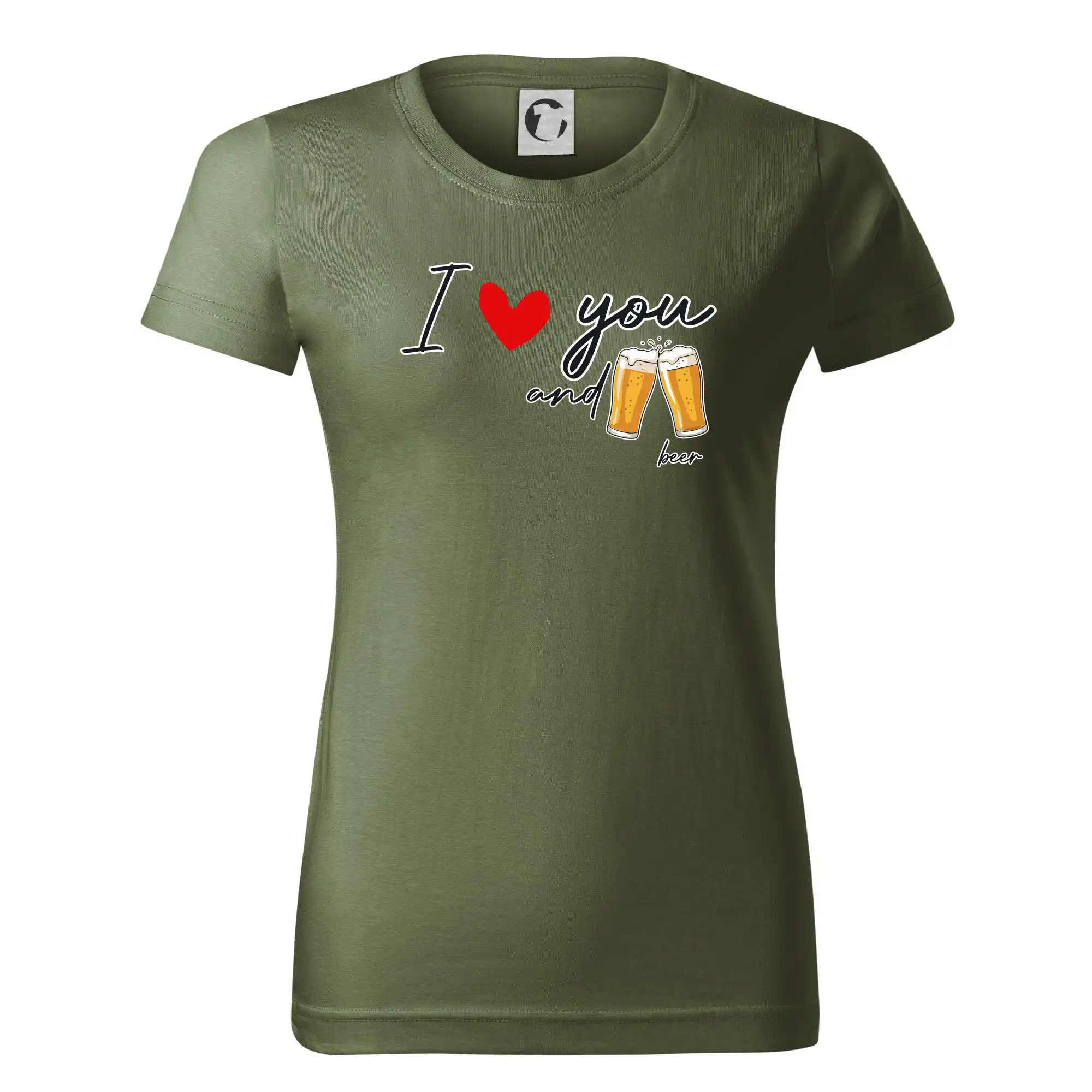 Vtipná tričká pre pivárov - I love beer and beer - Dámske tričko basic - ľahko voľnejšie a dlhšie