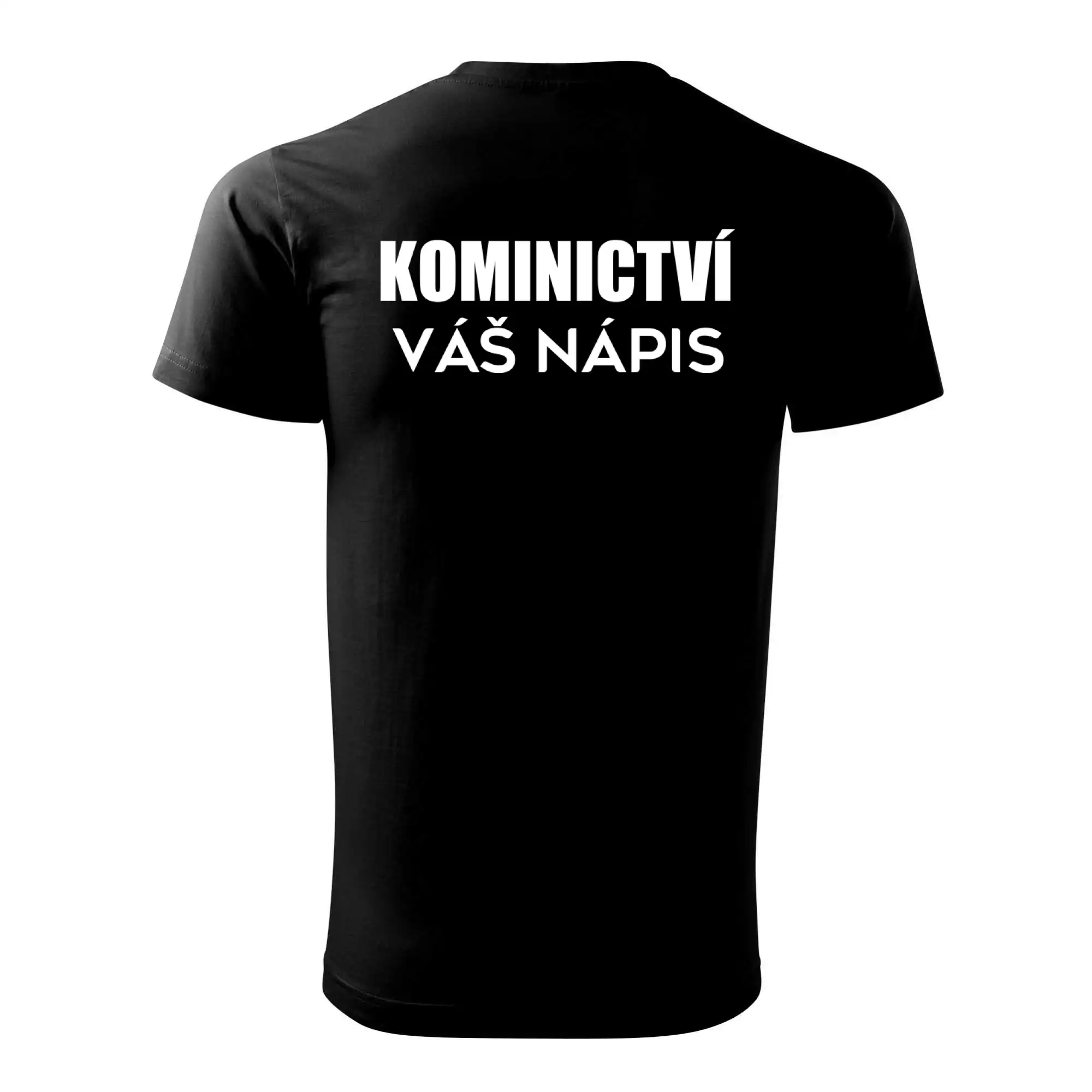 Kominík logo + nápis na zádech