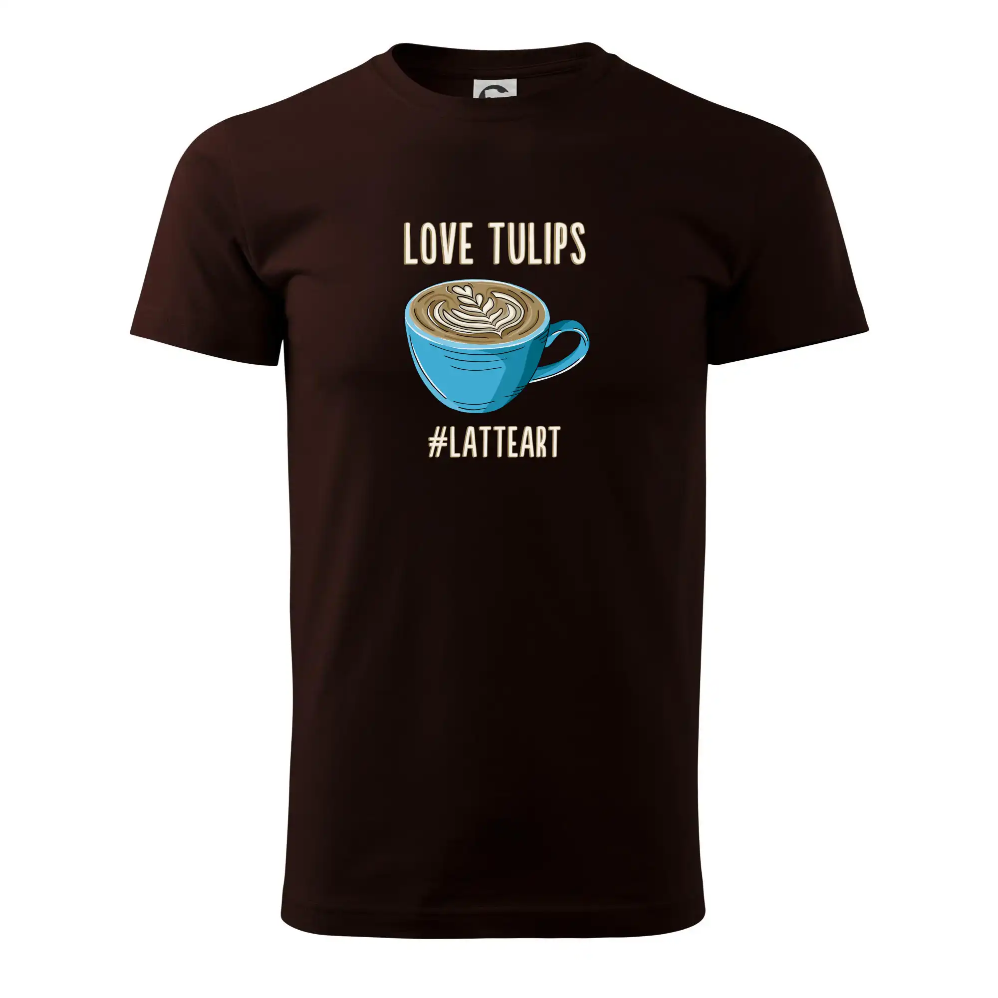 Motívy pre baristu a milovníkov kávy - Love tulips - latteart (Radek Pilař ART) - Pánske tričko nižšej gramáže