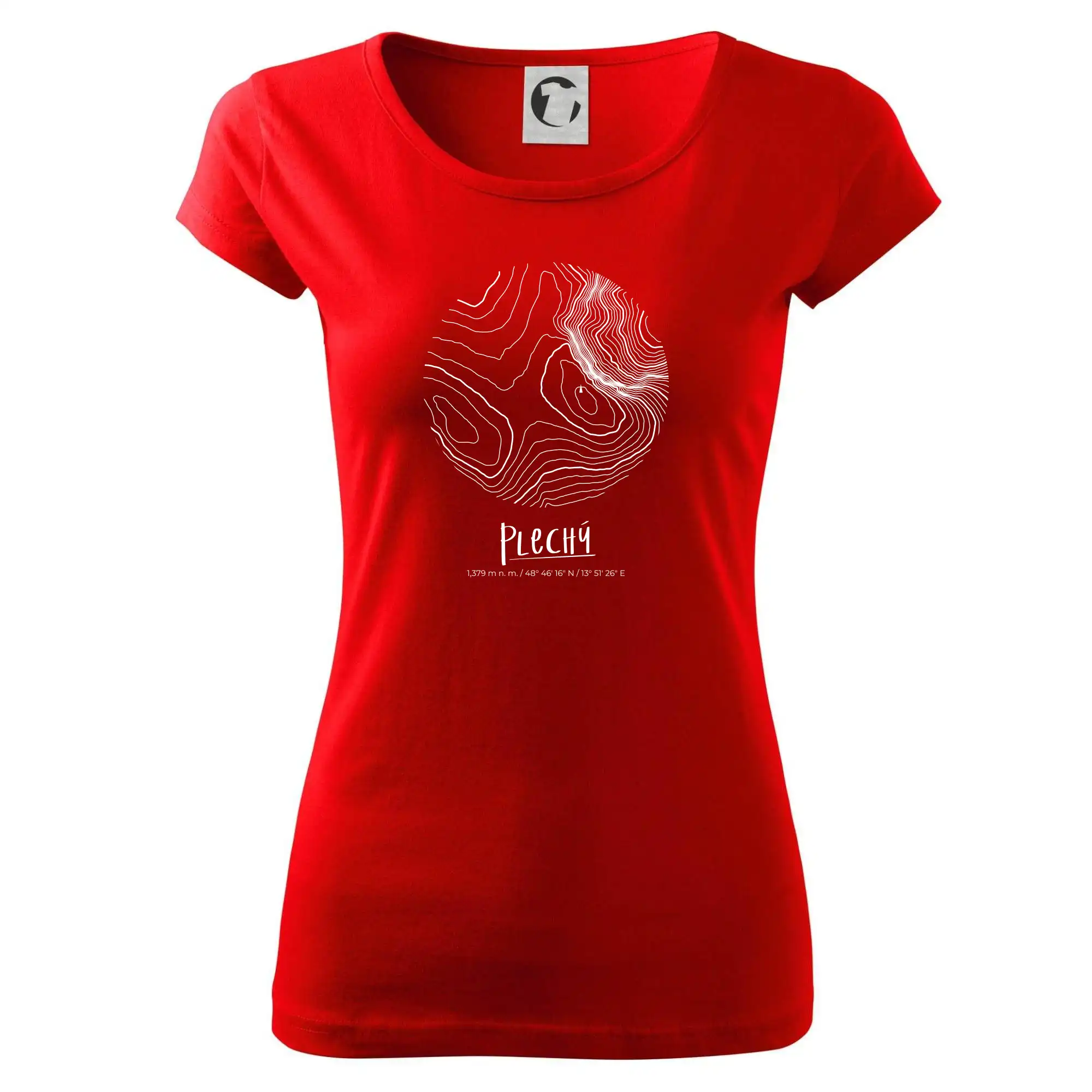 Plechý - vrstevnice v kruhu