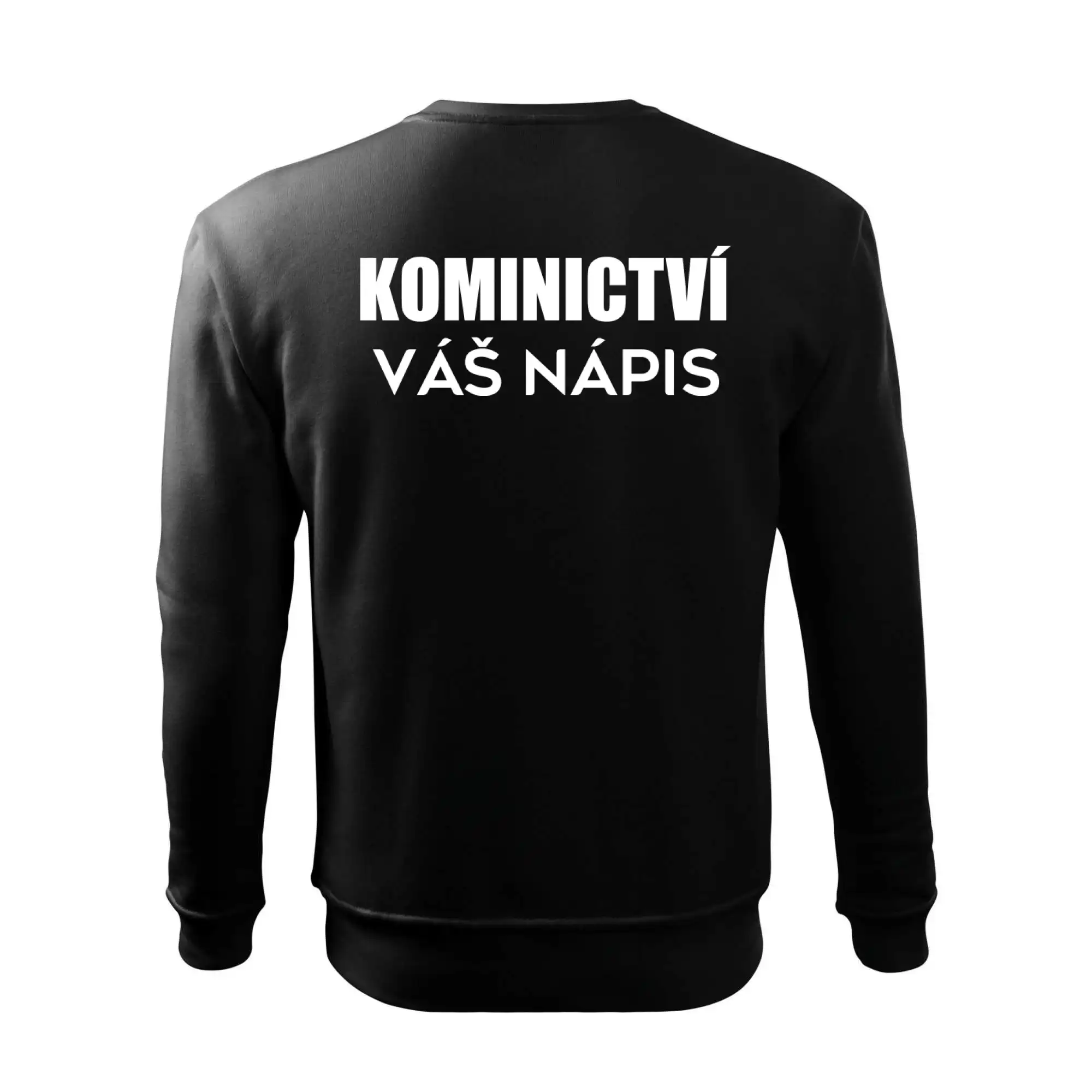 Kominík logo + nápis na zádech