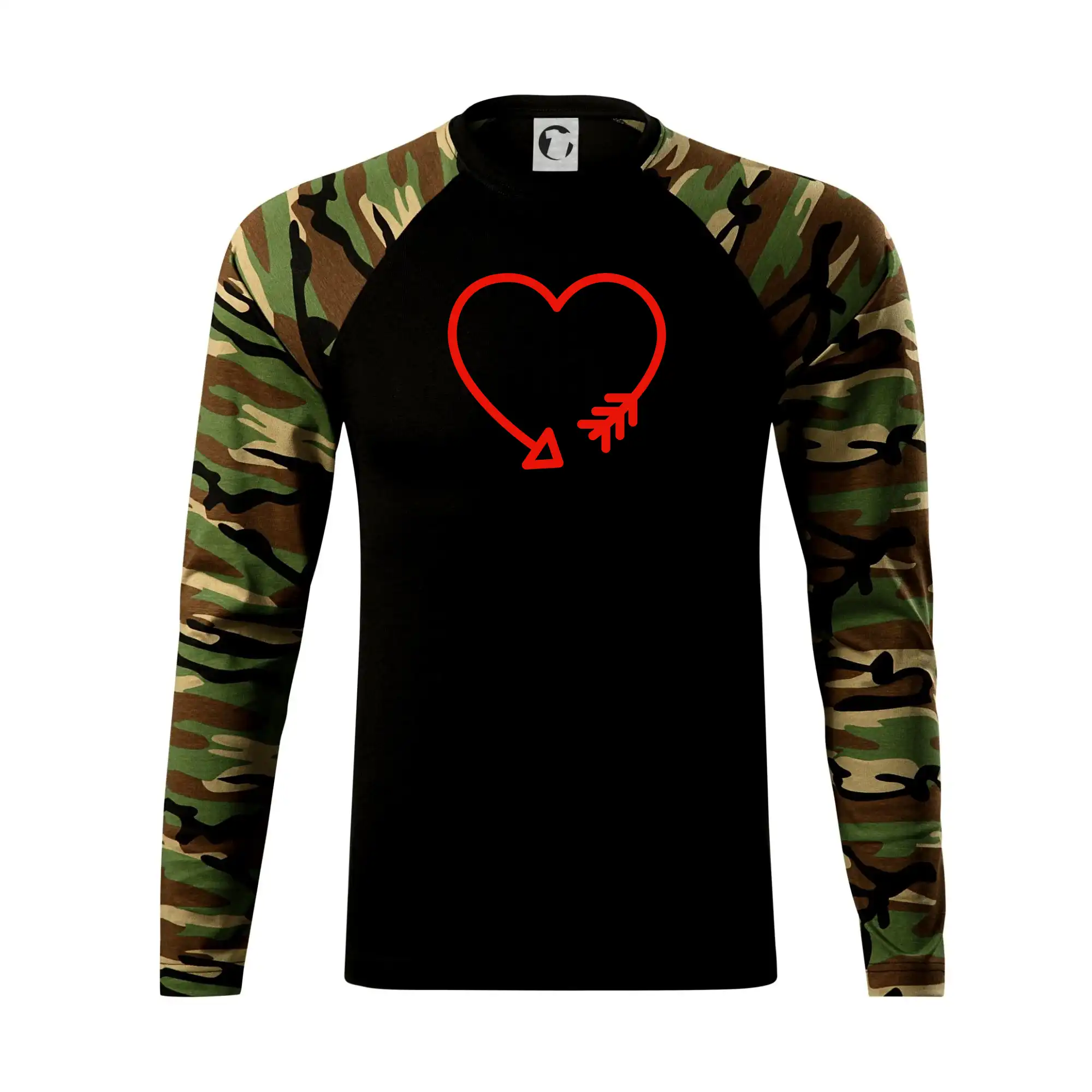 Tričká pre zamilovaných - Srdce šíp - Camouflage LS