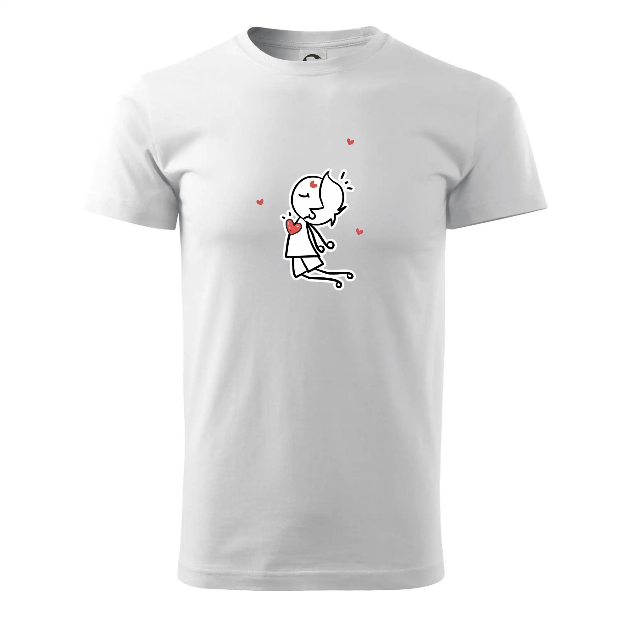 Tričká pre zamilovaných - Párový motív - panáčik a magnet - Tričko extra veľké  (5-8XL)