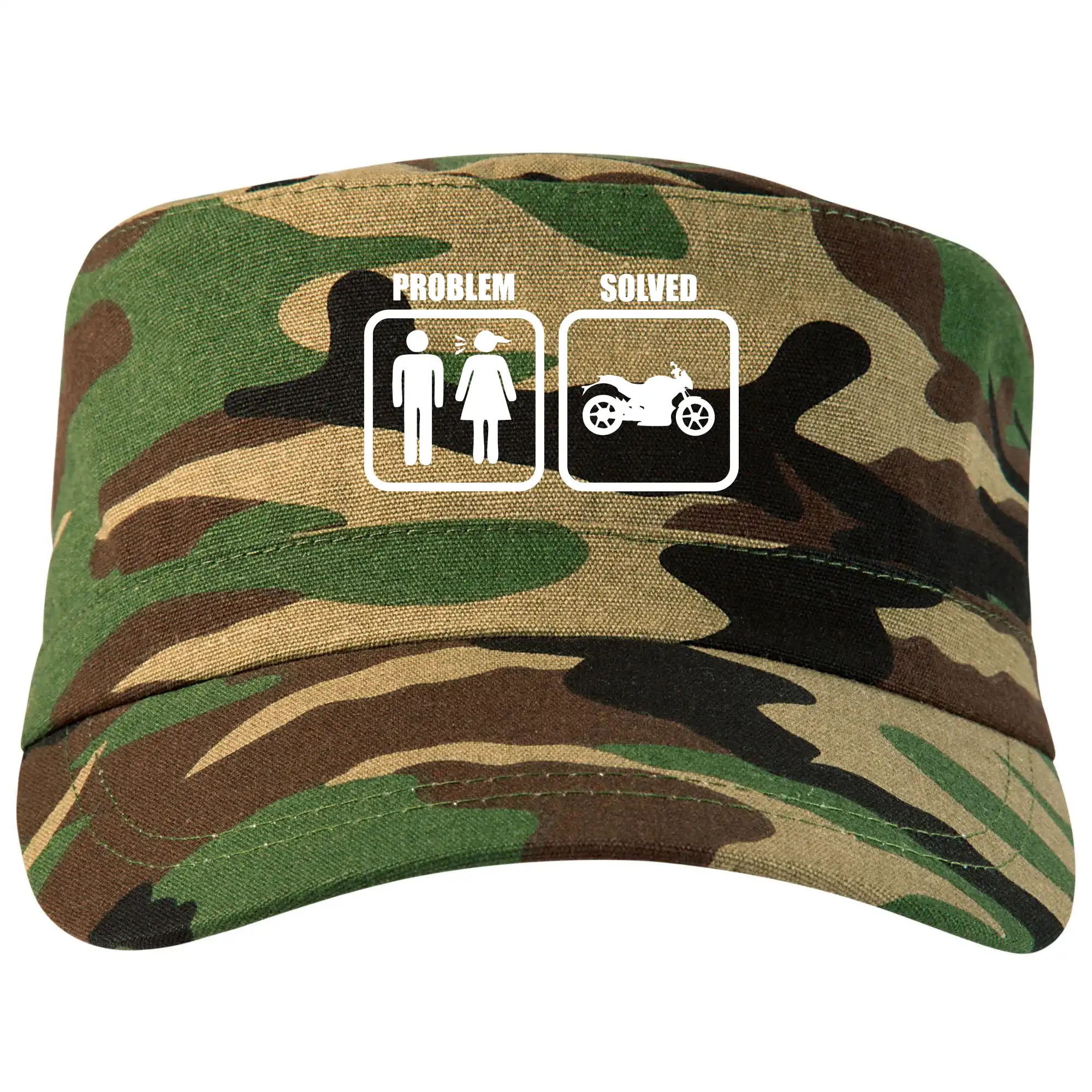 Tričká Problem Solved - Problém cestná motorka - Šiltovka CAMO