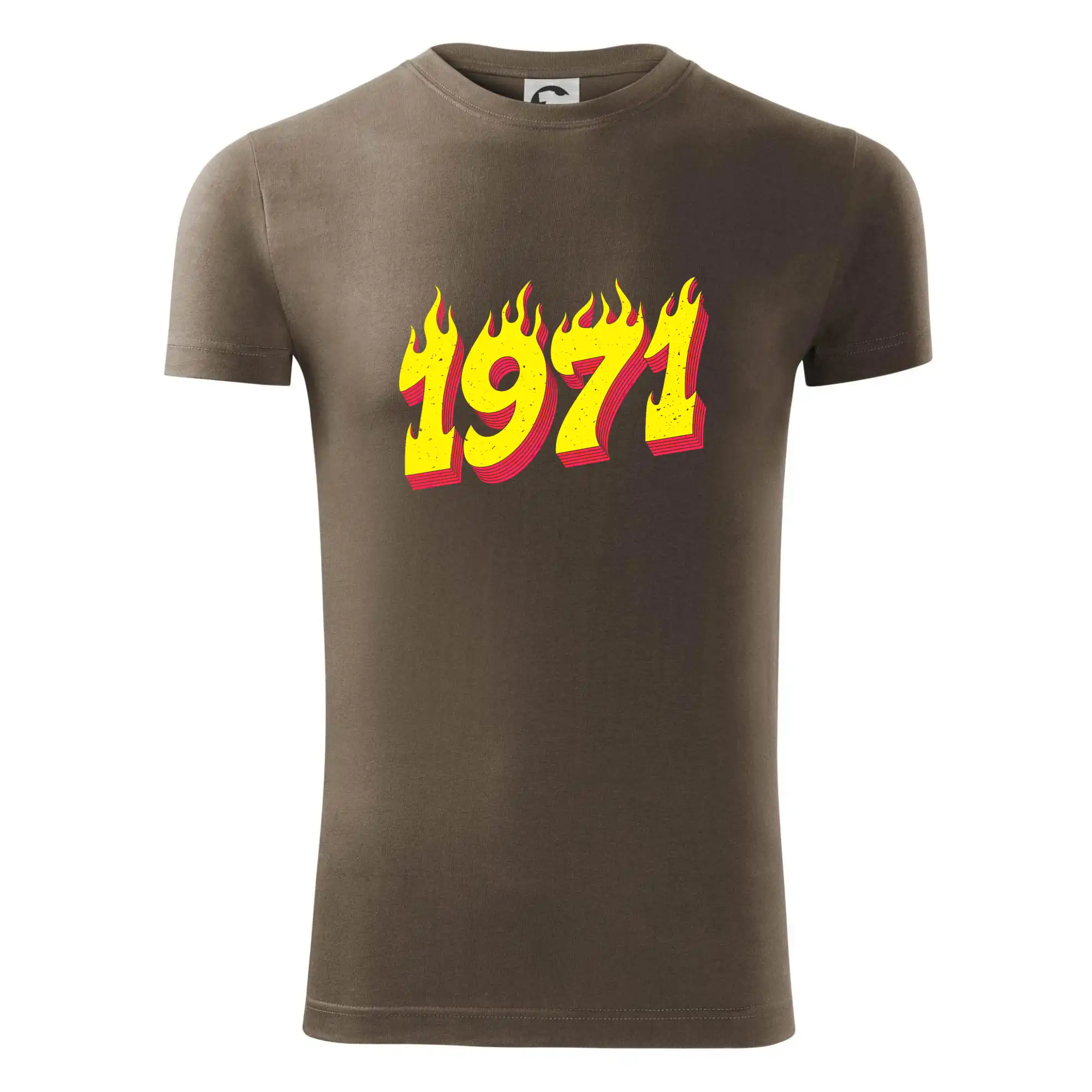 Trička s ročníkom 1971 - Narodeniny v ohni 1971 - Viper FIT - Pánske zúžené tričko