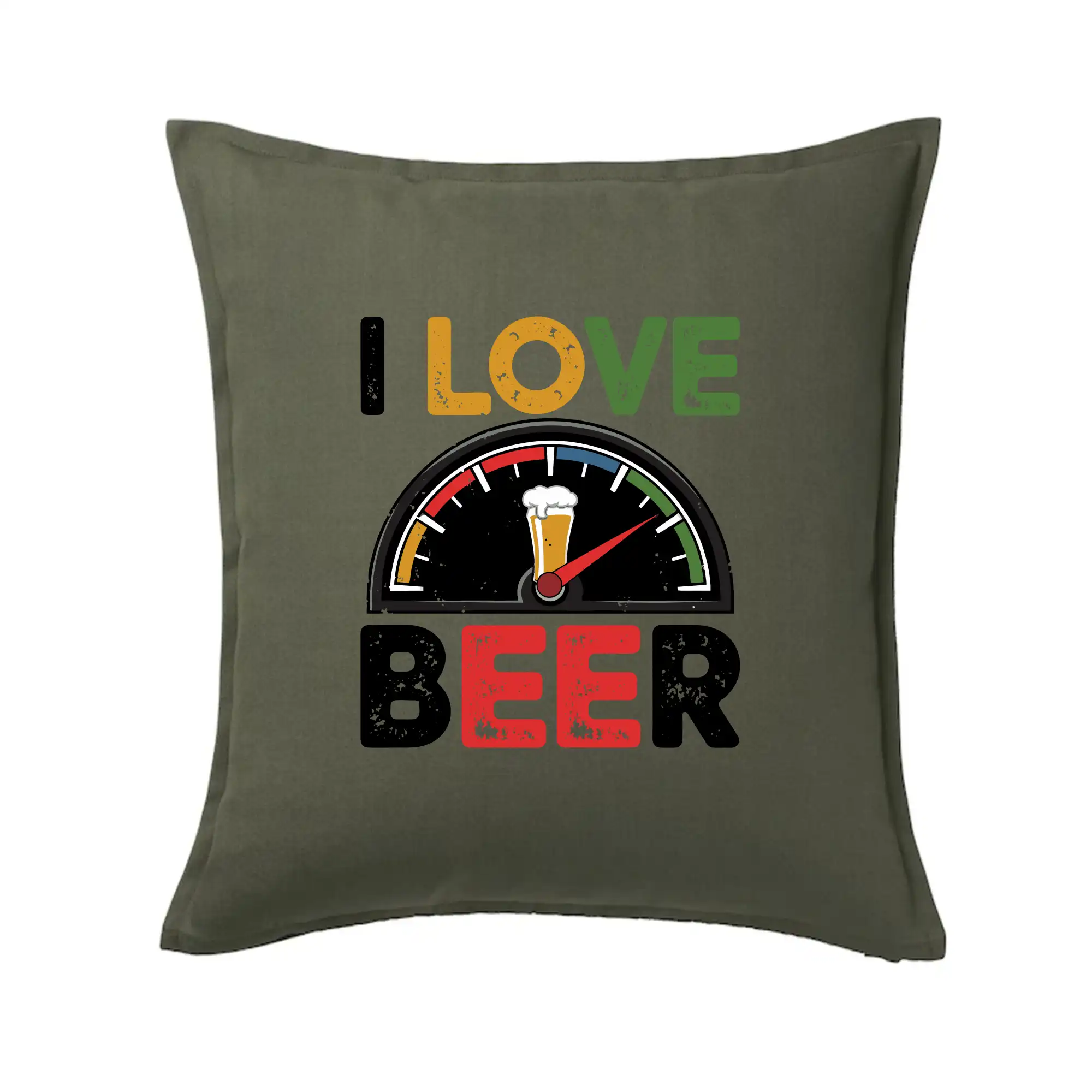 Vtipná tričká pre pivárov - I love beer - palivoměr - Vankúš 50x50
