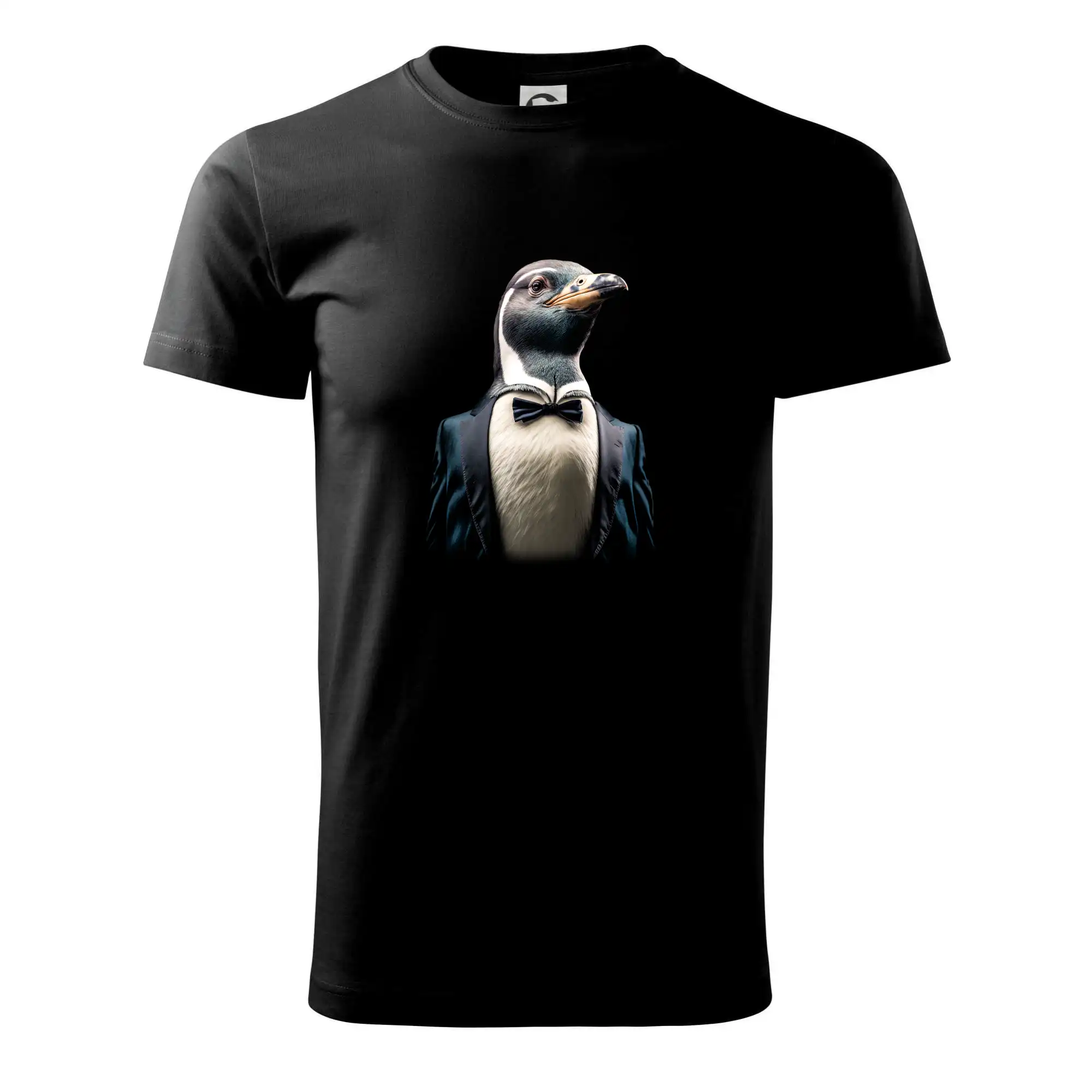 Tričká so zvieratami - Tučňák v obleku - Tričko extra veľké  (5-8XL)